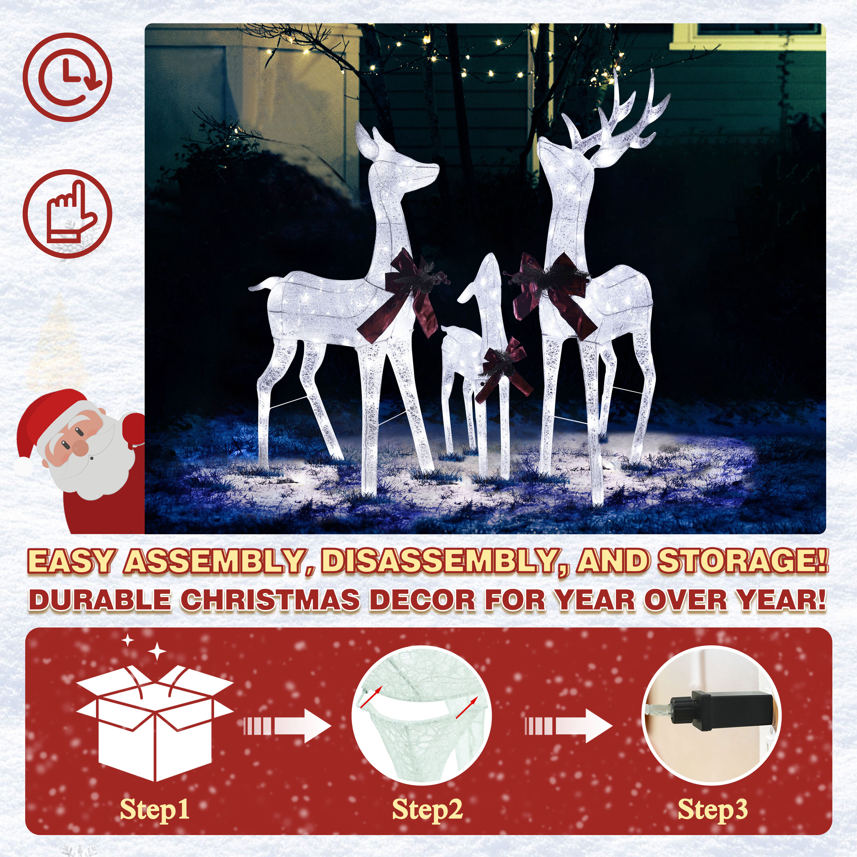 VEIKOUS PG0403-01WH-14 Outdoor-Christmas-Decor - View #6