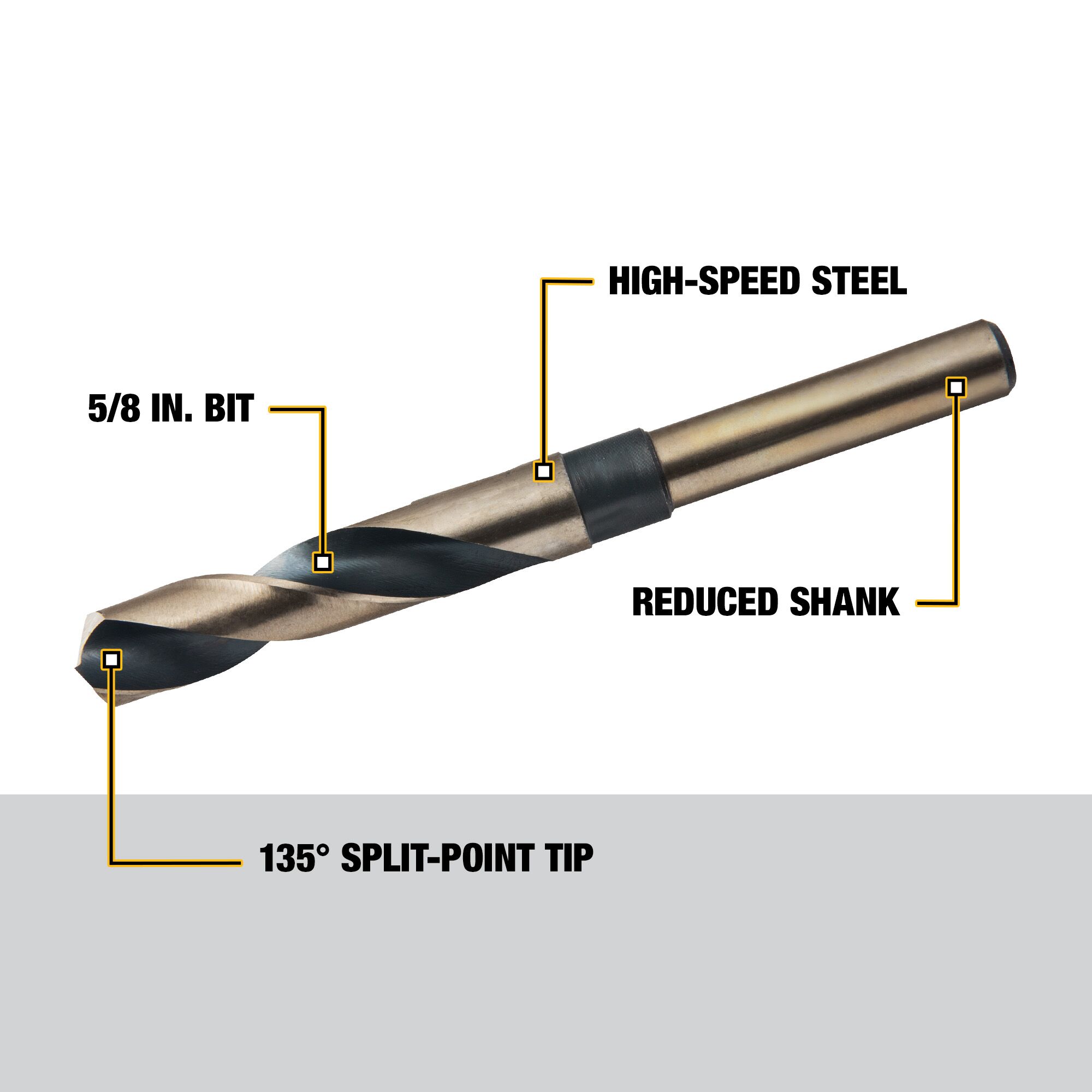 VORTEX POINT 8 PIECE SILVER & DEMING 135° SPLIT POINT DRILL SET