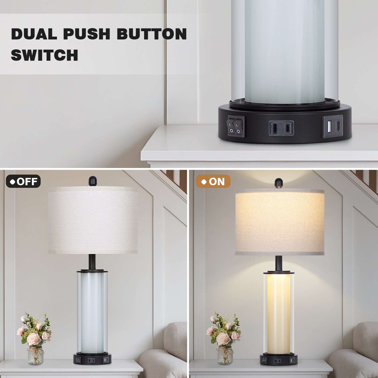 UrFurnishings TD-526 Table-Lamps - View #2