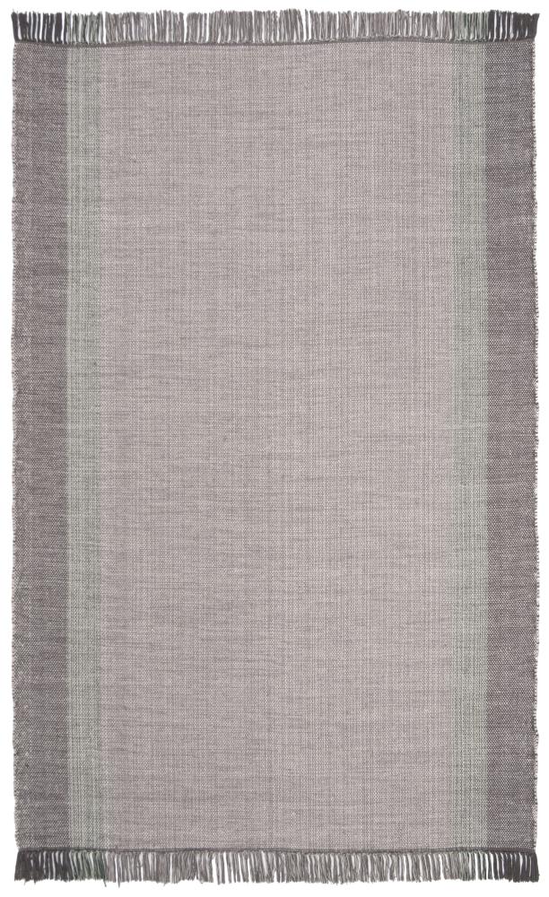 Montauk Green and Grey Handwoven Cotton Area Rug 5' x 8'