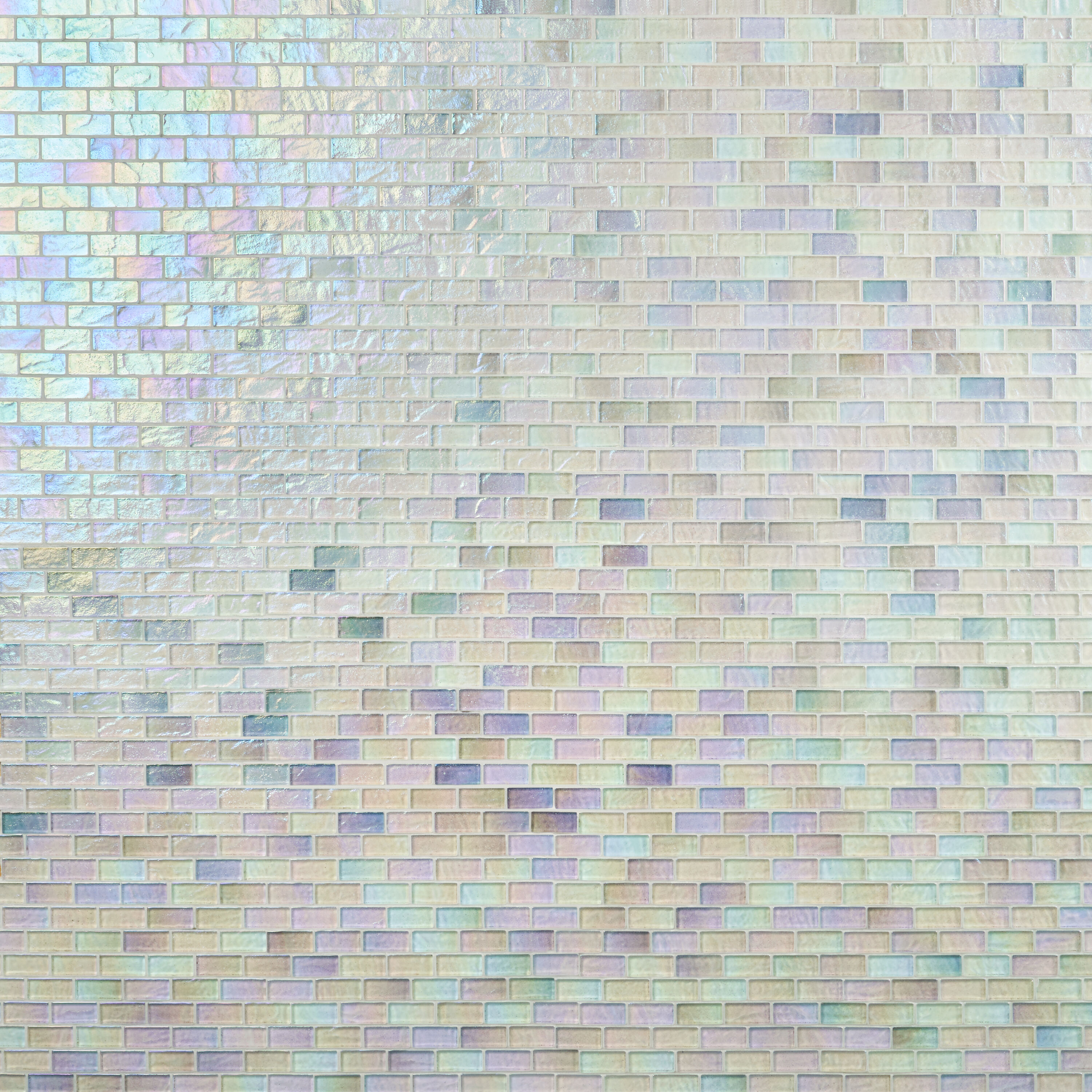 Shallows Iridescent White Glass Mosaic Wall Tile