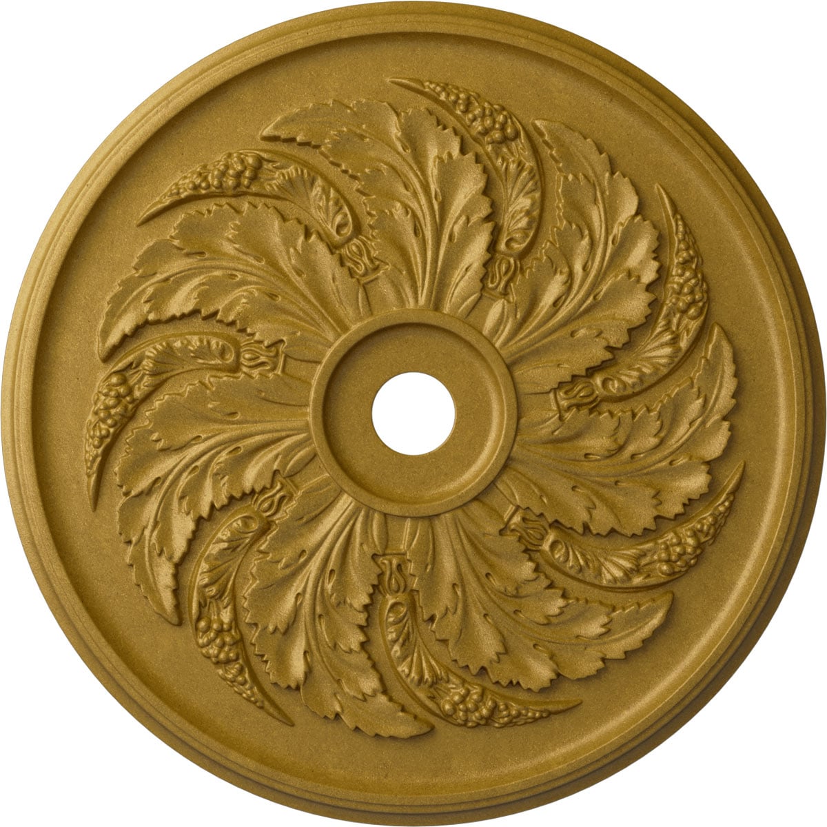 Ekena Millwork CM42SKPGS Sellek 42.125-in W x 42.125-in L Painted Pharaohs Gold Polyurethane Whole Ceiling Medallion