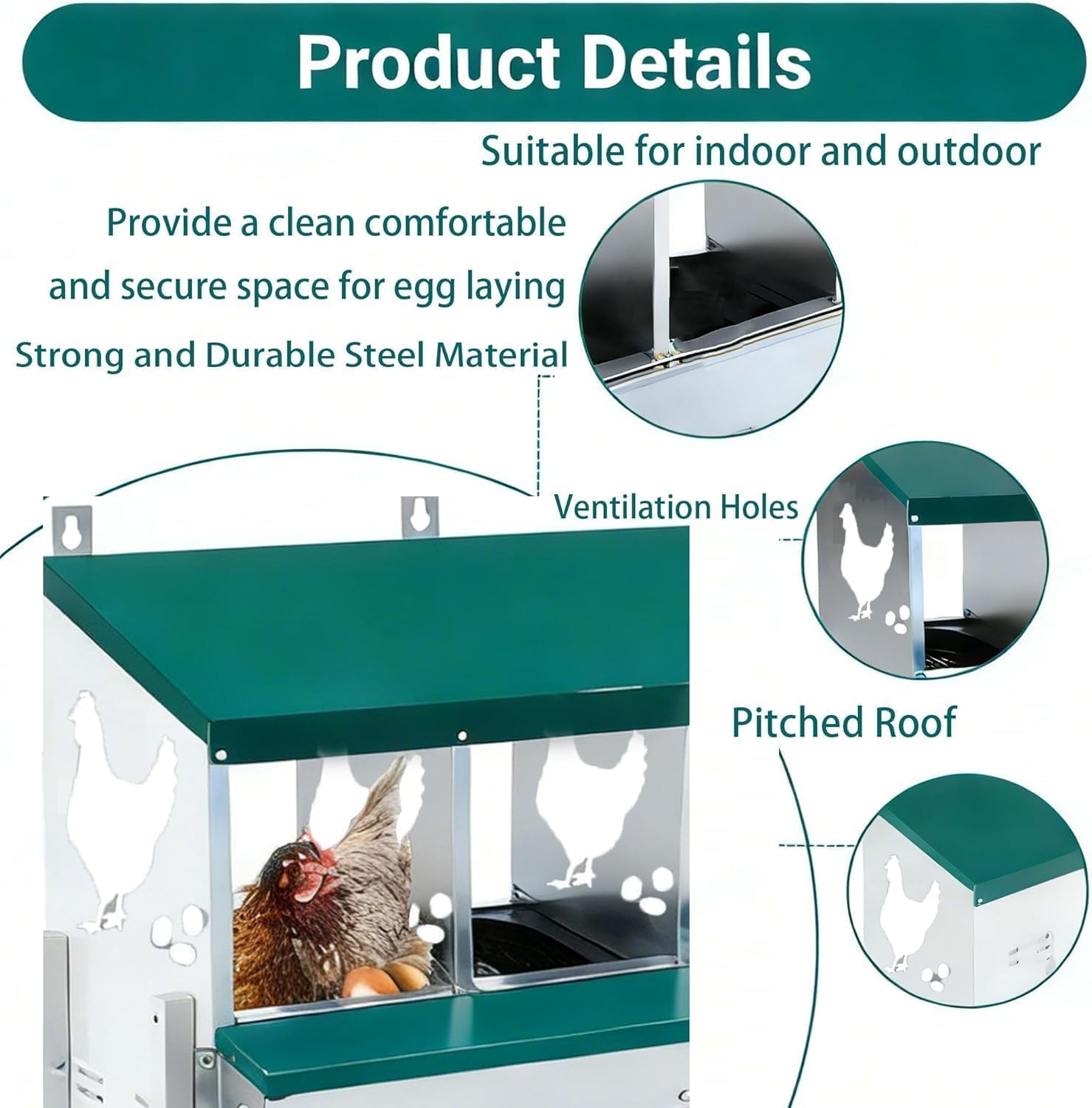 GarveeLife 33HJK73DCBN Chicken-Coops-Rabbit-Hutches - View #3