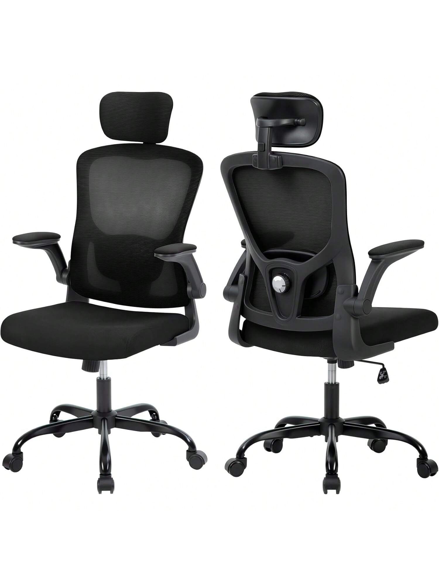 Garvee Reclining Ergonomic Desk Chair High Back Mesh Office Chair With Adjustable Padded Headrest Flip Up Armrests 360 Degrees Swivel Perfect For Gaming Naps Meetings 350lbs