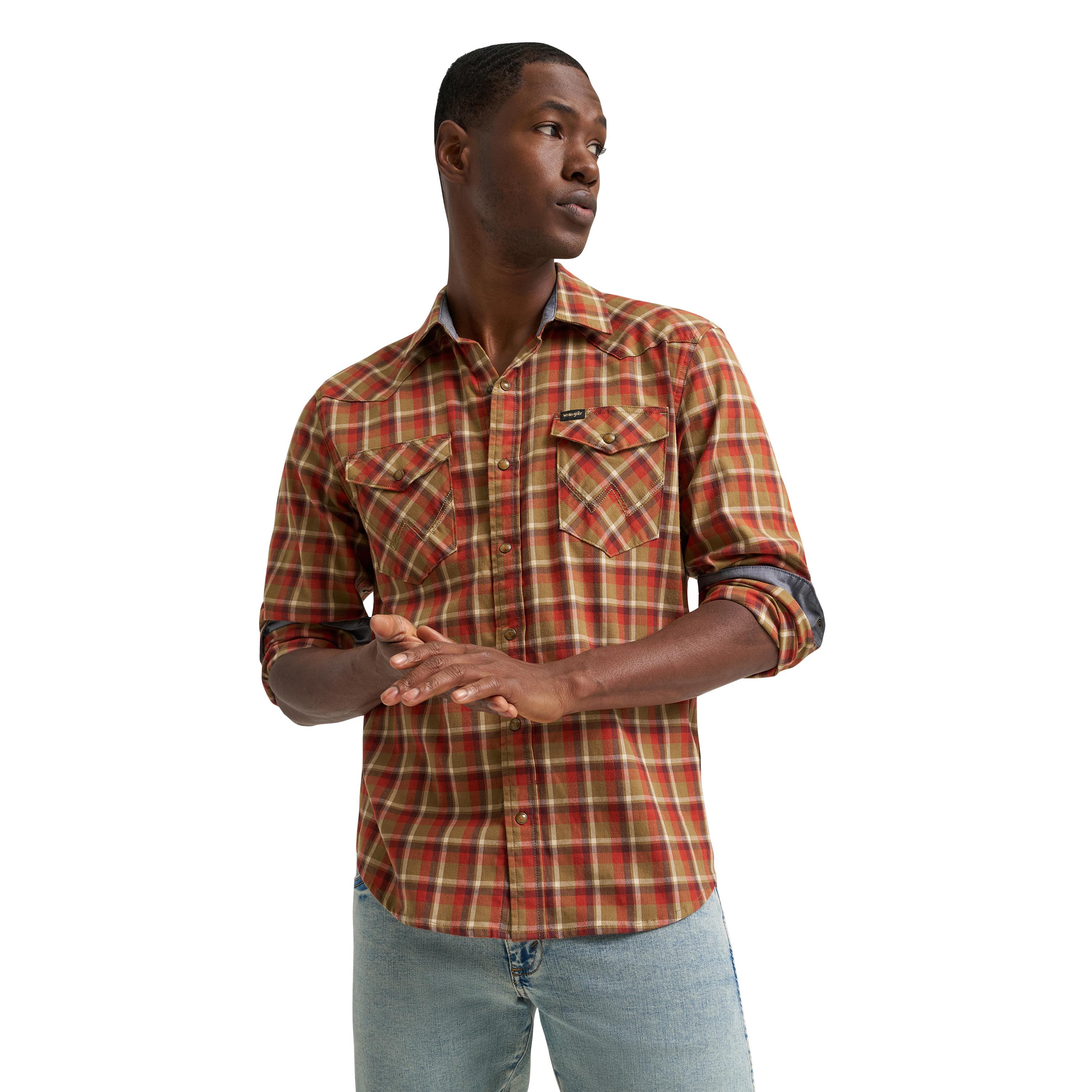 Wrangler Men's Multiple colors/finishes Mediumweight Woven Long sleeve ...