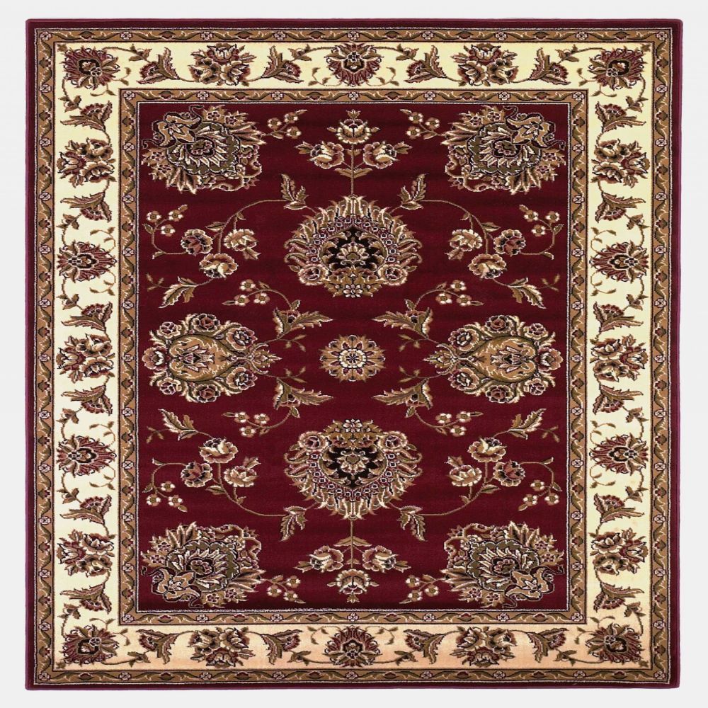 HomeRoots 353163 Bernadette 2 X 3 (ft) Rag Red Ivory Indoor Abstract Area Rug