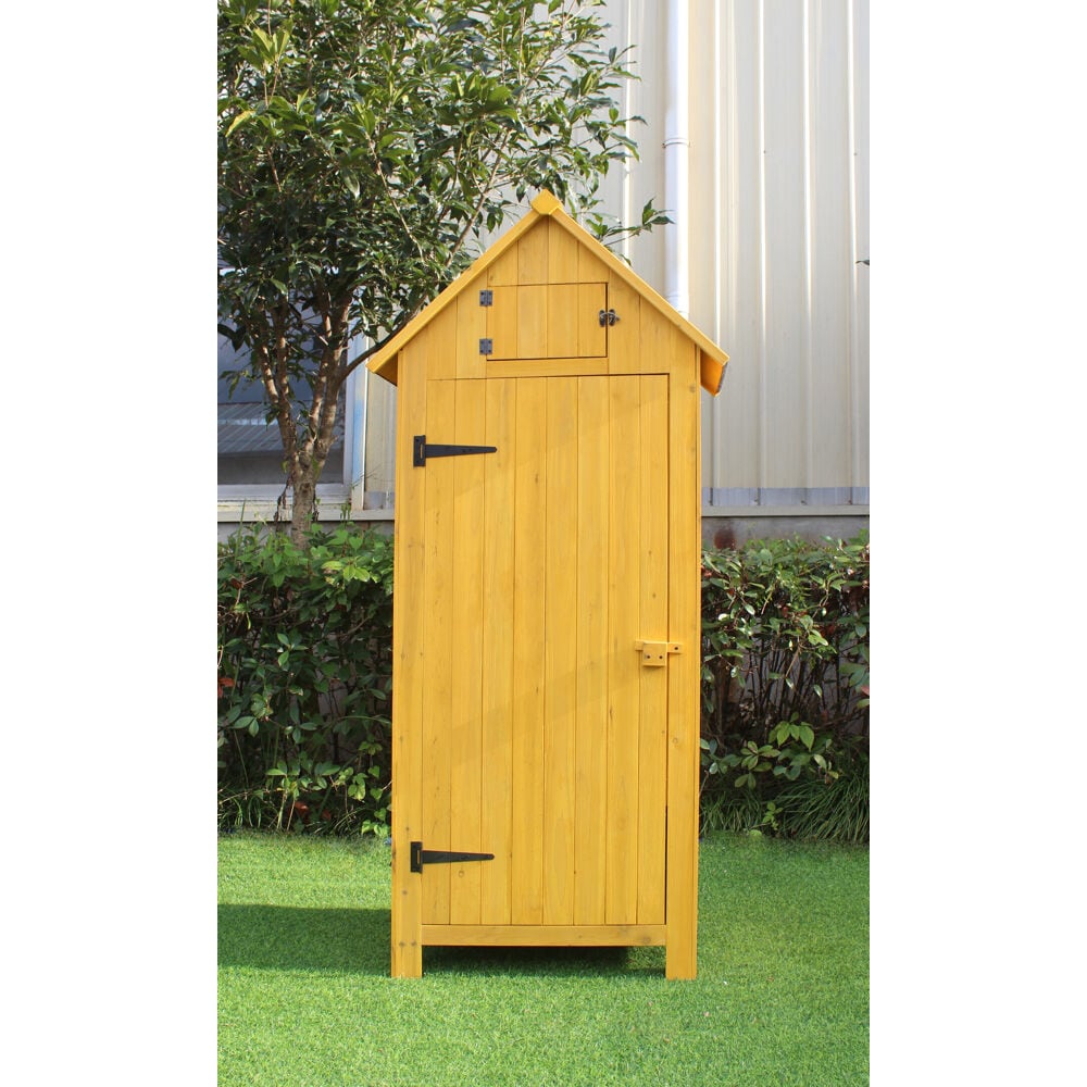 Hanover Yellow Wooden Storage Shed 3-ft x 2-ft Gable Style with 8.7 Cu ...