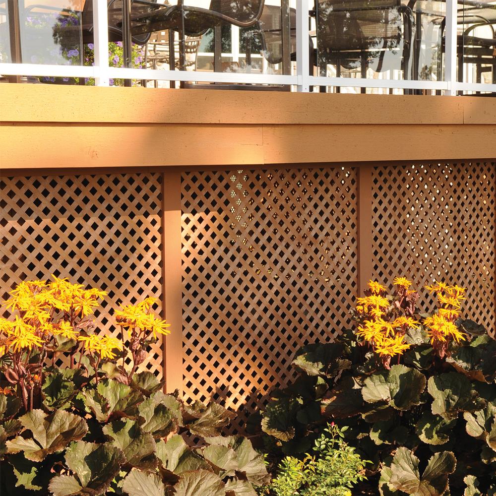 Deckorators 1-1/2-in x 2-in x 8-ft Cedar/Redwood Plastic Lattice ...