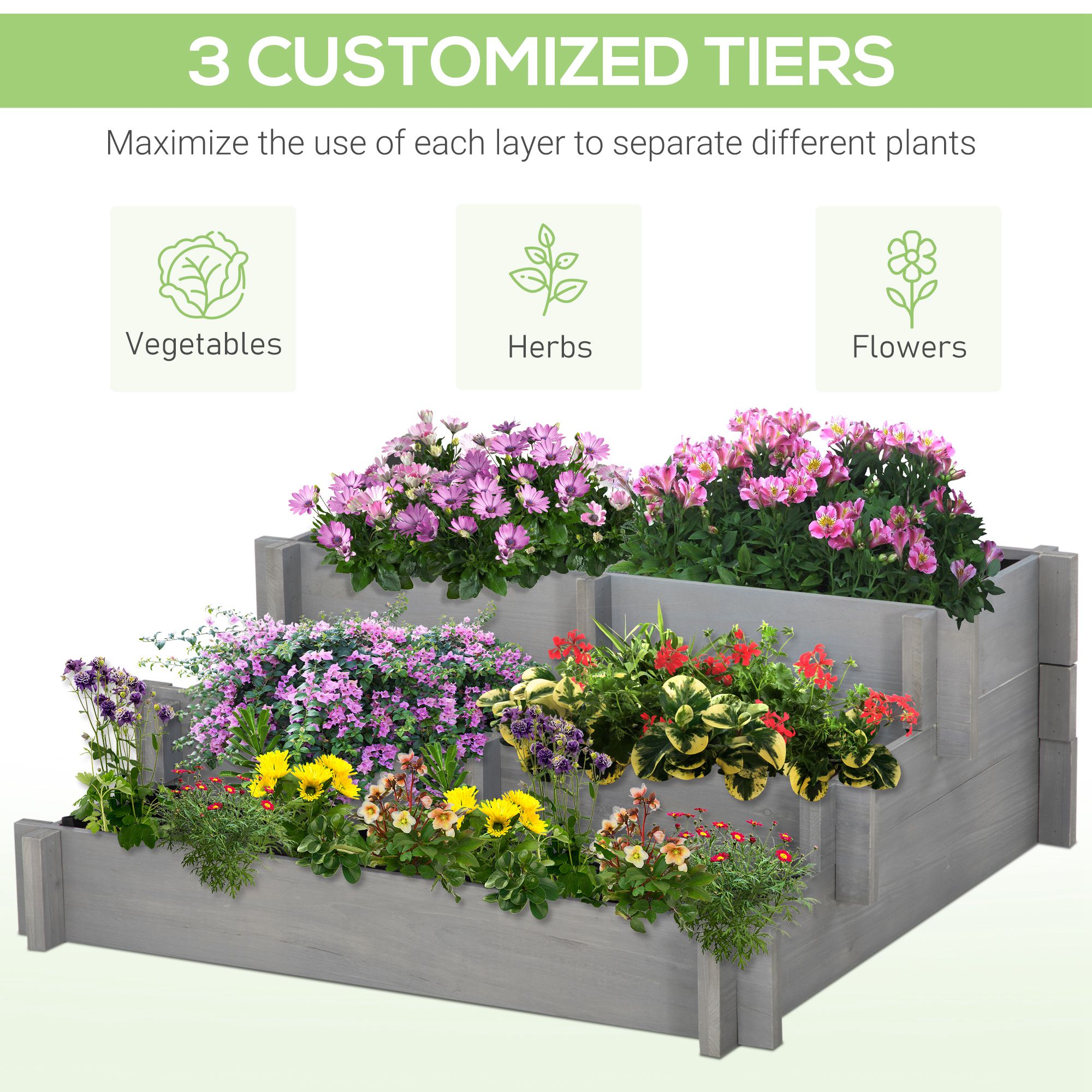 Outsunny 845-639V00GY Raised-Garden-Beds - View #4