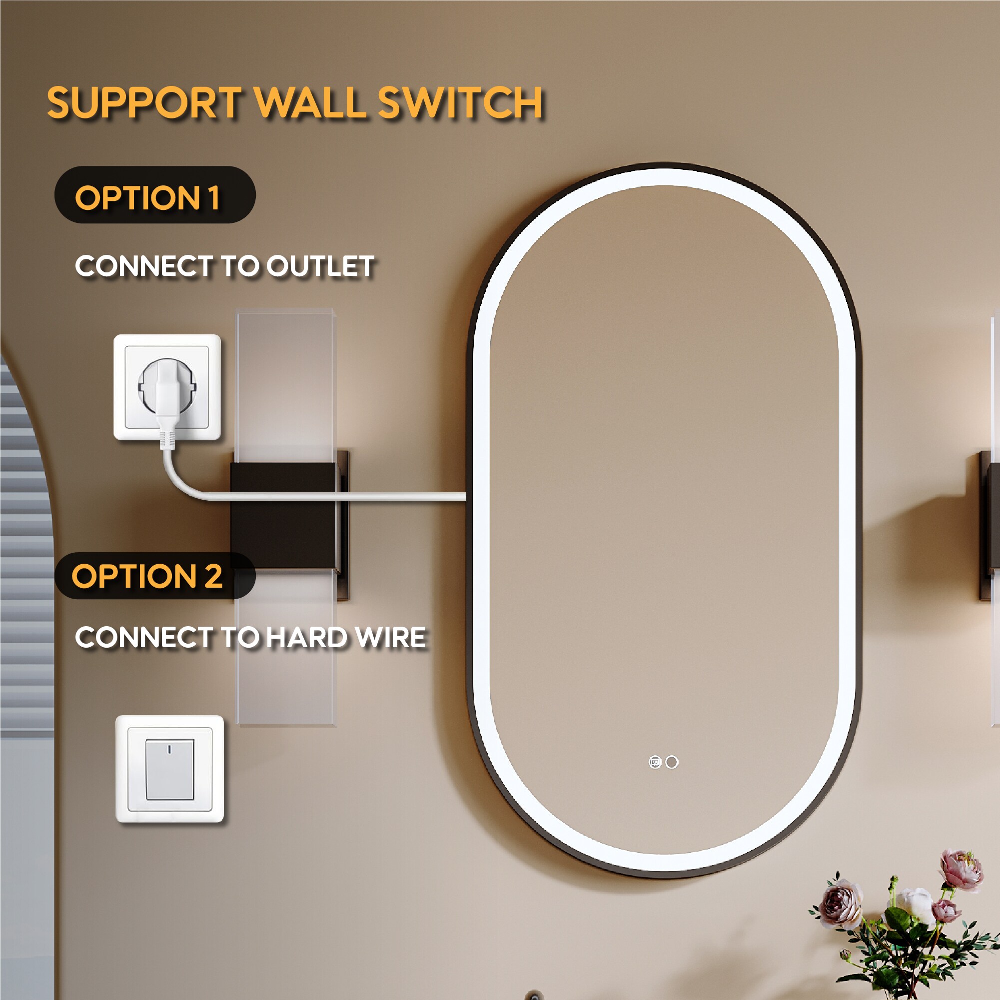 CALVON RC9-OR2036MB Framed-Bath-Mirrors - View #2