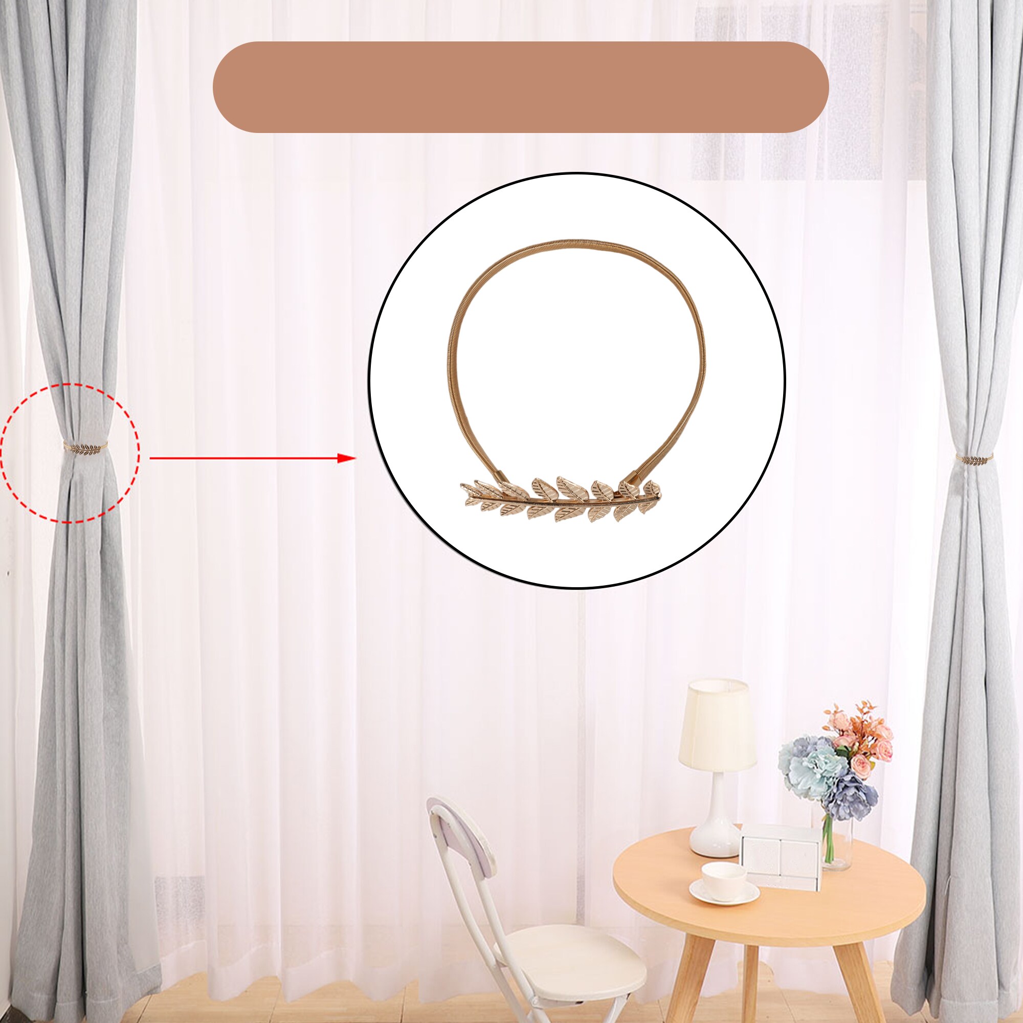 Unique Bargains S26011400UX5788 Curtain-Holdbacks - View #4