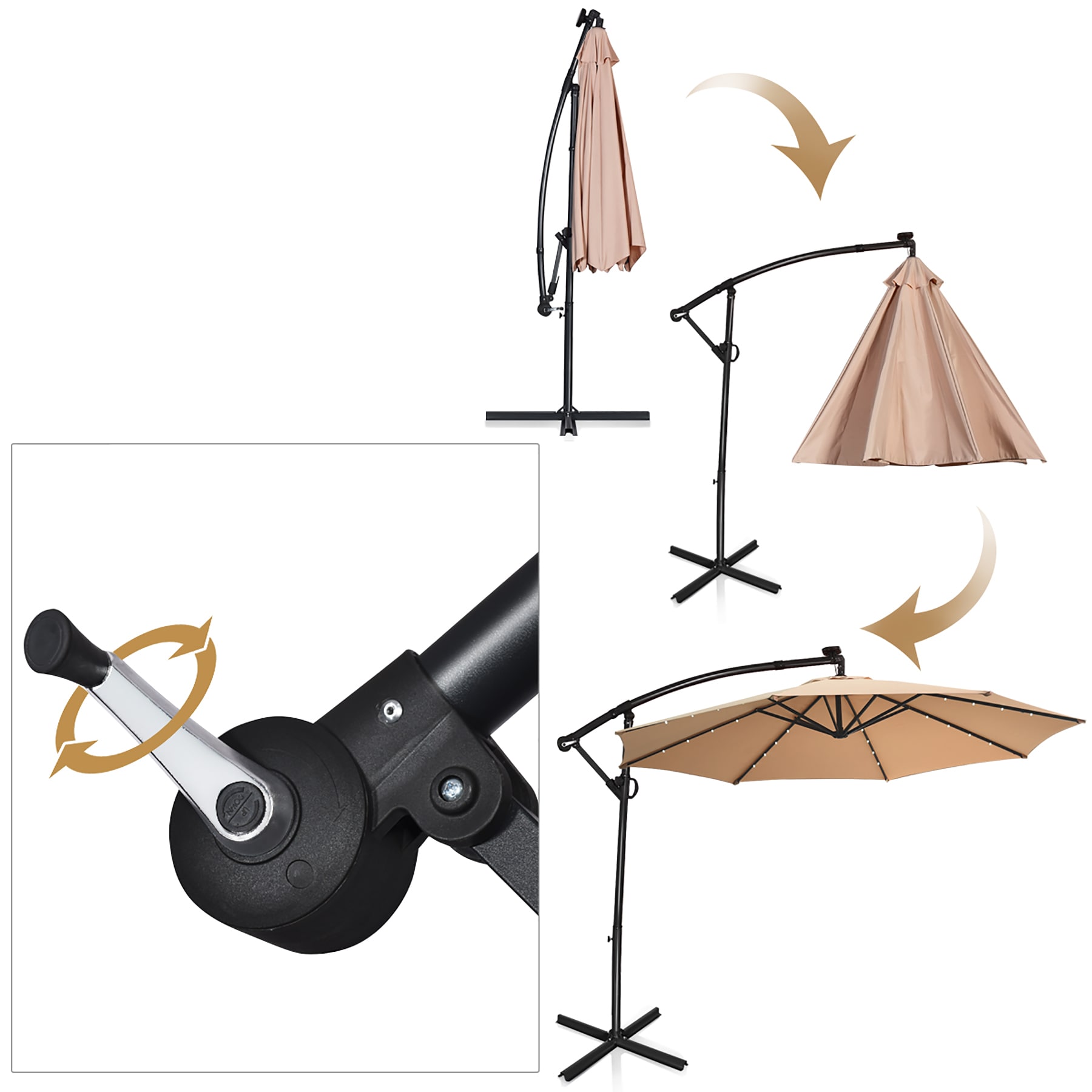 Costway OP70282BE Umbrellas-2 - View #3