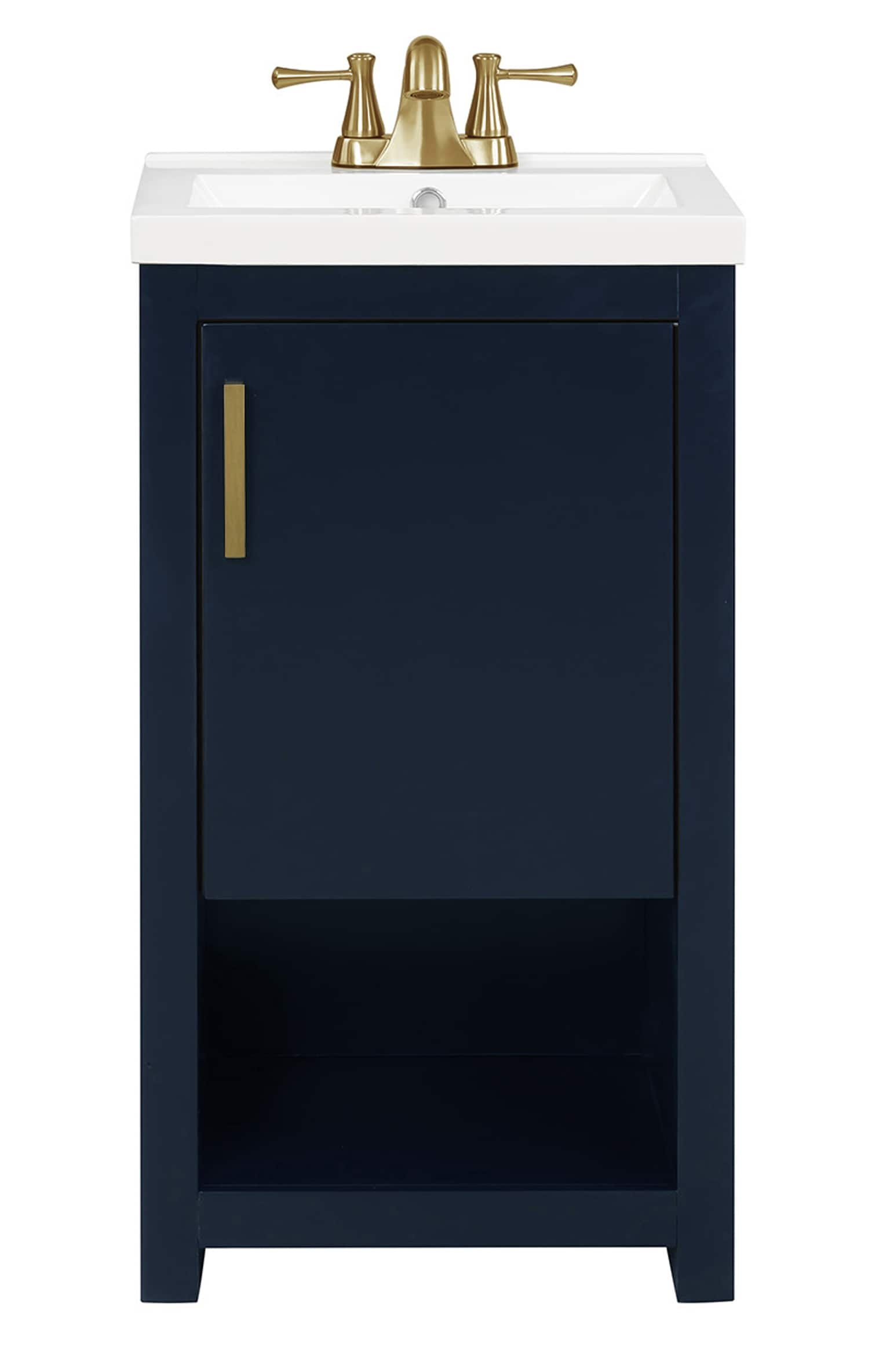 Ivy 20 Single Bathroom Vanity Set - Navy Blue