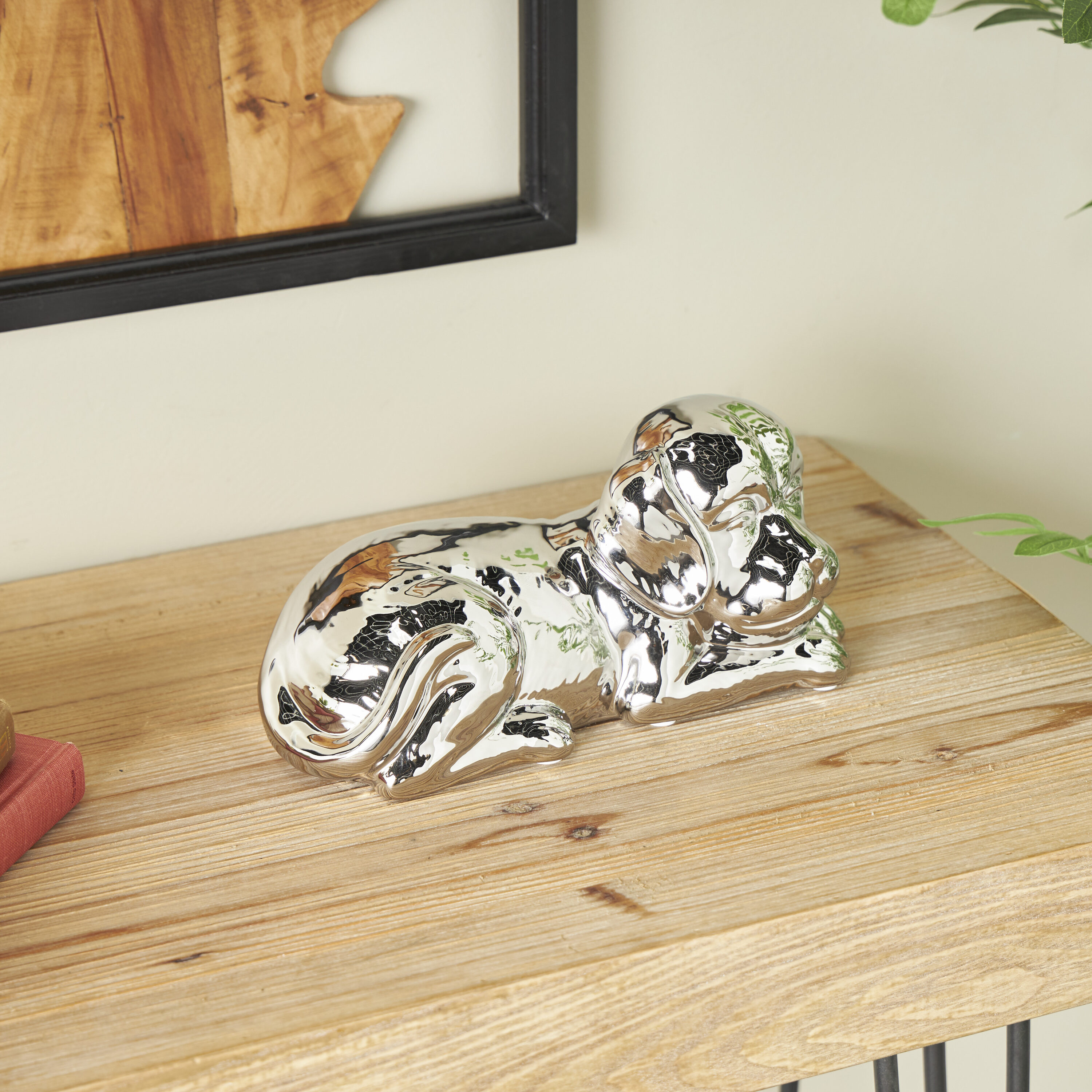Grayson Lane 821760 Silver Ceramic Glam Sculpture