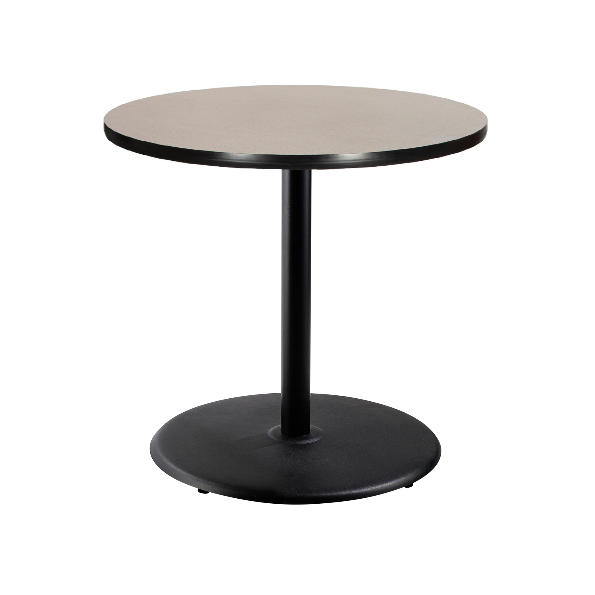Hampden Furnishings HMDCRD36RCGY Bennet Grey Nebula Round Contemporary/Modern Counter Table, Wood with Black Powder Coat Steel Pedestal Base 36-in L x 36-in H