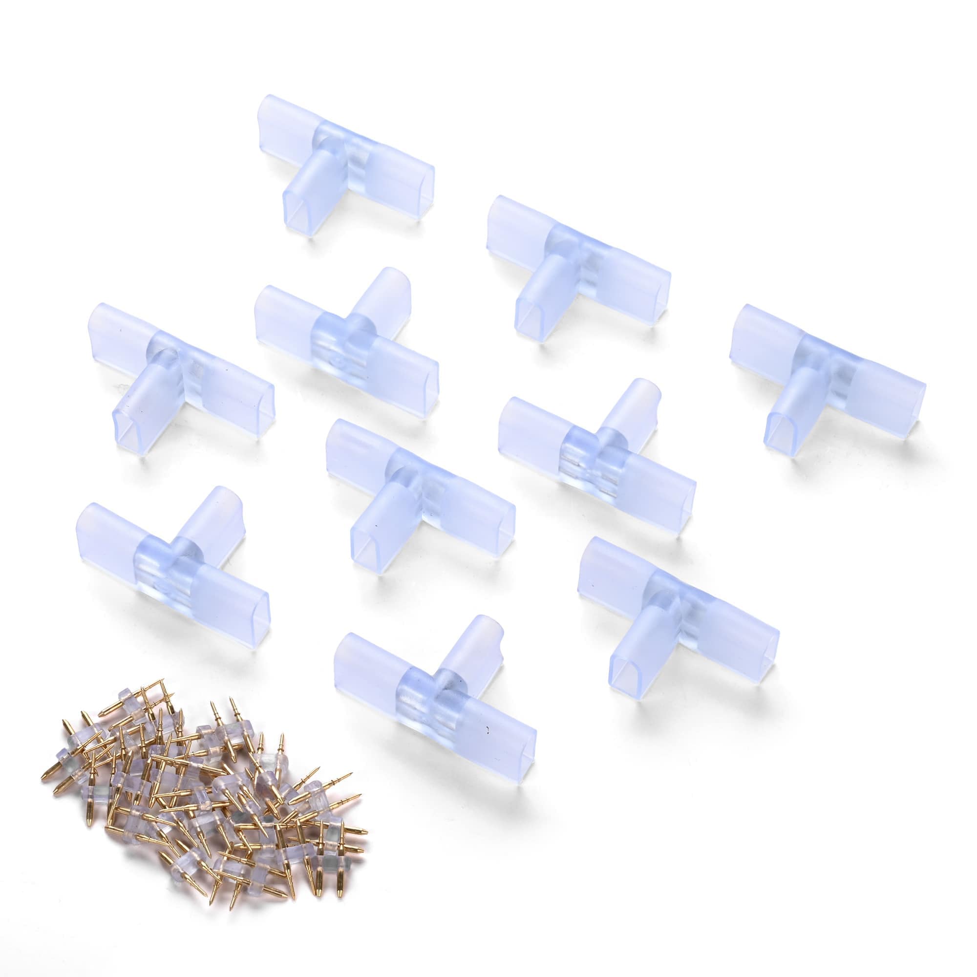 Yescom 11DSL001-TPIN-01-LO 2 Pin Connectors Accessories T Shape with Pin for 7x14mm Neon Rope Light