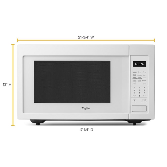 Whirlpool 1.6-cu ft 1200-Watt Sensor Cooking Controls Countertop Microwave ( White) at