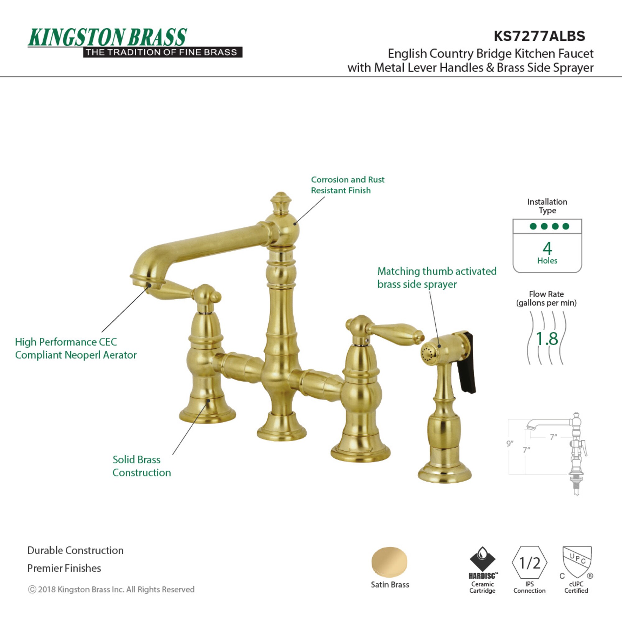 Kingston Brass WLKS7277ALBS Kitchen-Faucets - View #3