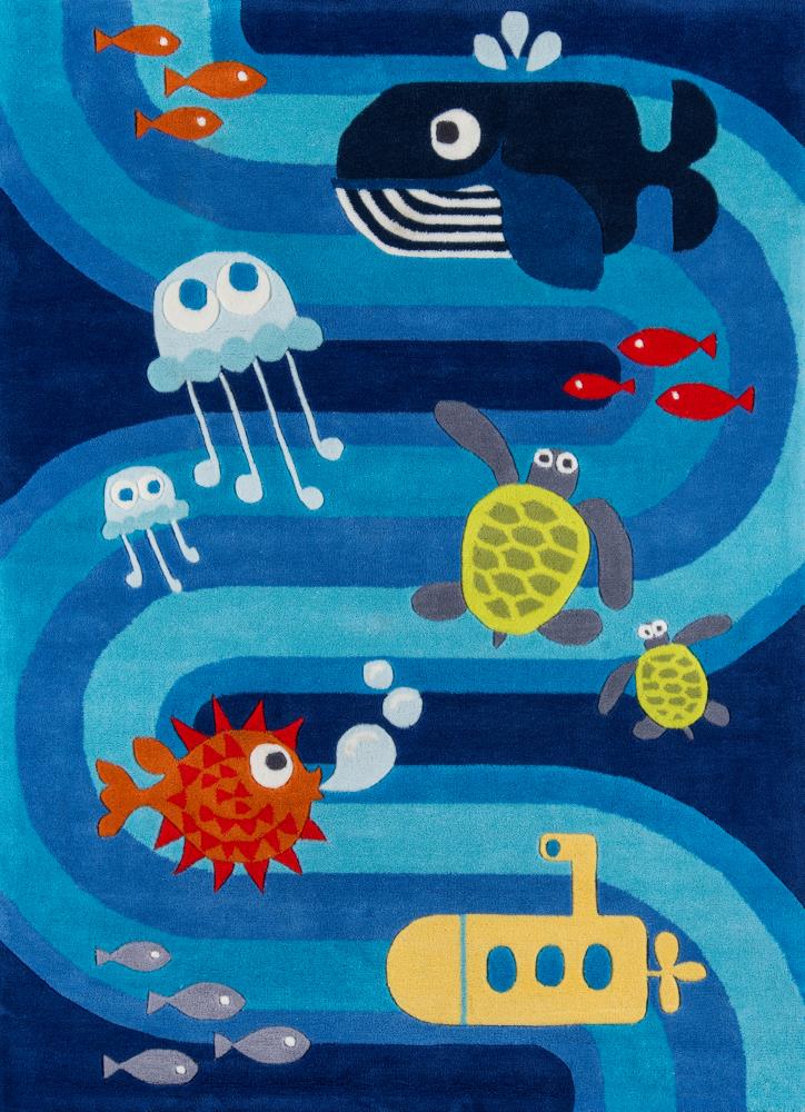 Momeni Lil mo whimsy 2 x 3 Blue Indoor Area Rug at Lowes.com
