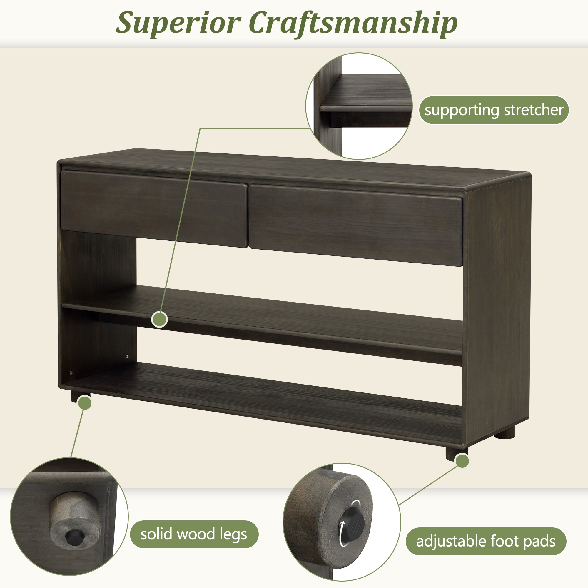 ModernLuxe N715P233434P Console-Sofa-Tables - View #7