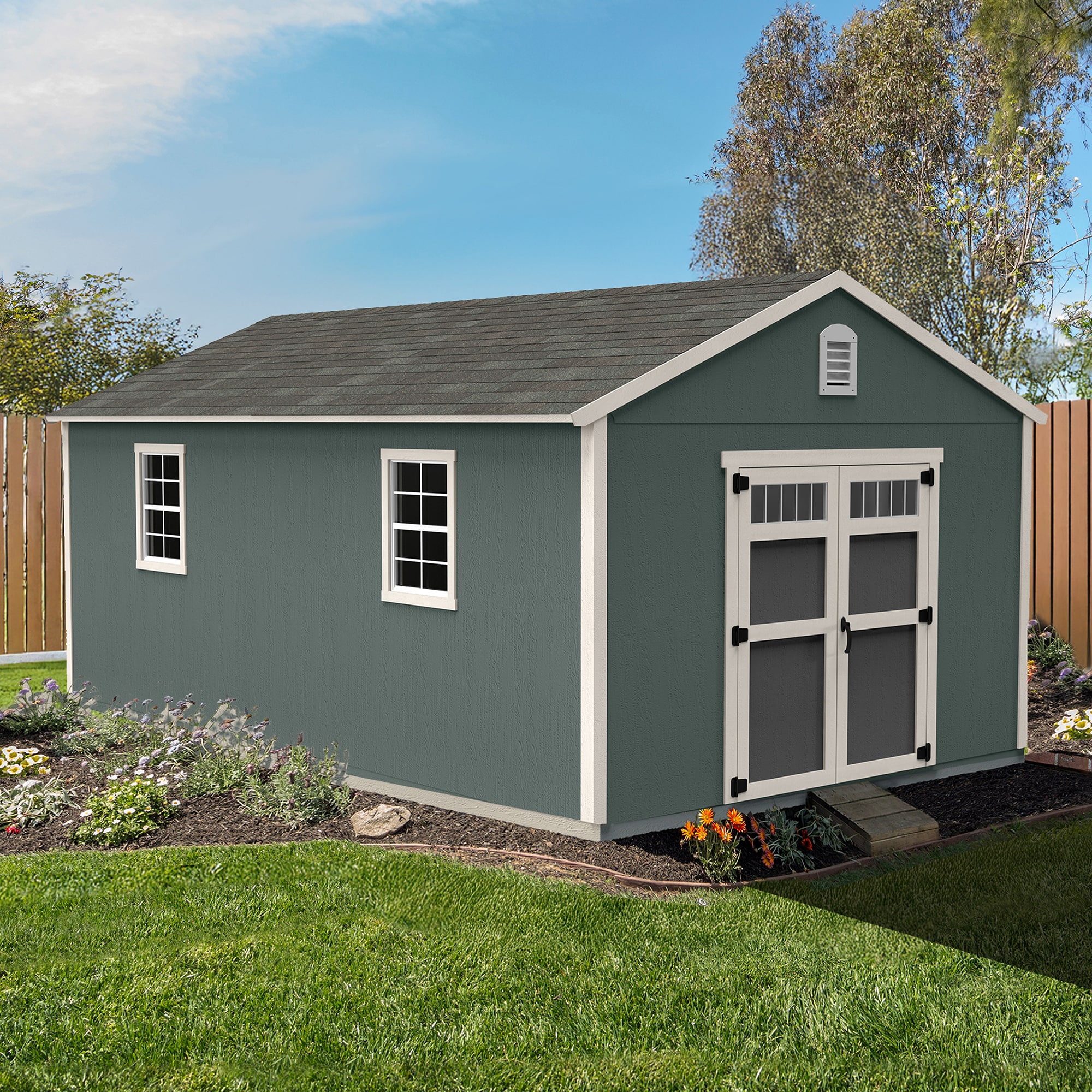 Heartland Hanover 12-ft x 20-ft Gable Style Wood Outdoor Storage