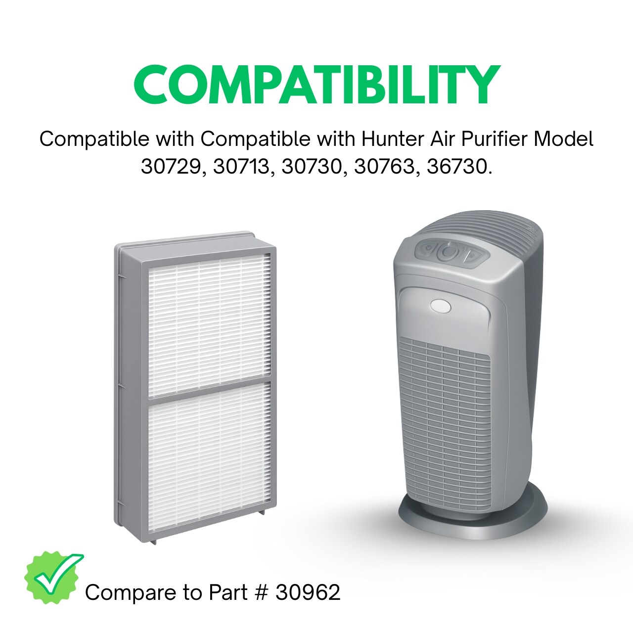 Nispira Premium HEPA Filter Replacement Compatible with Hunter Air