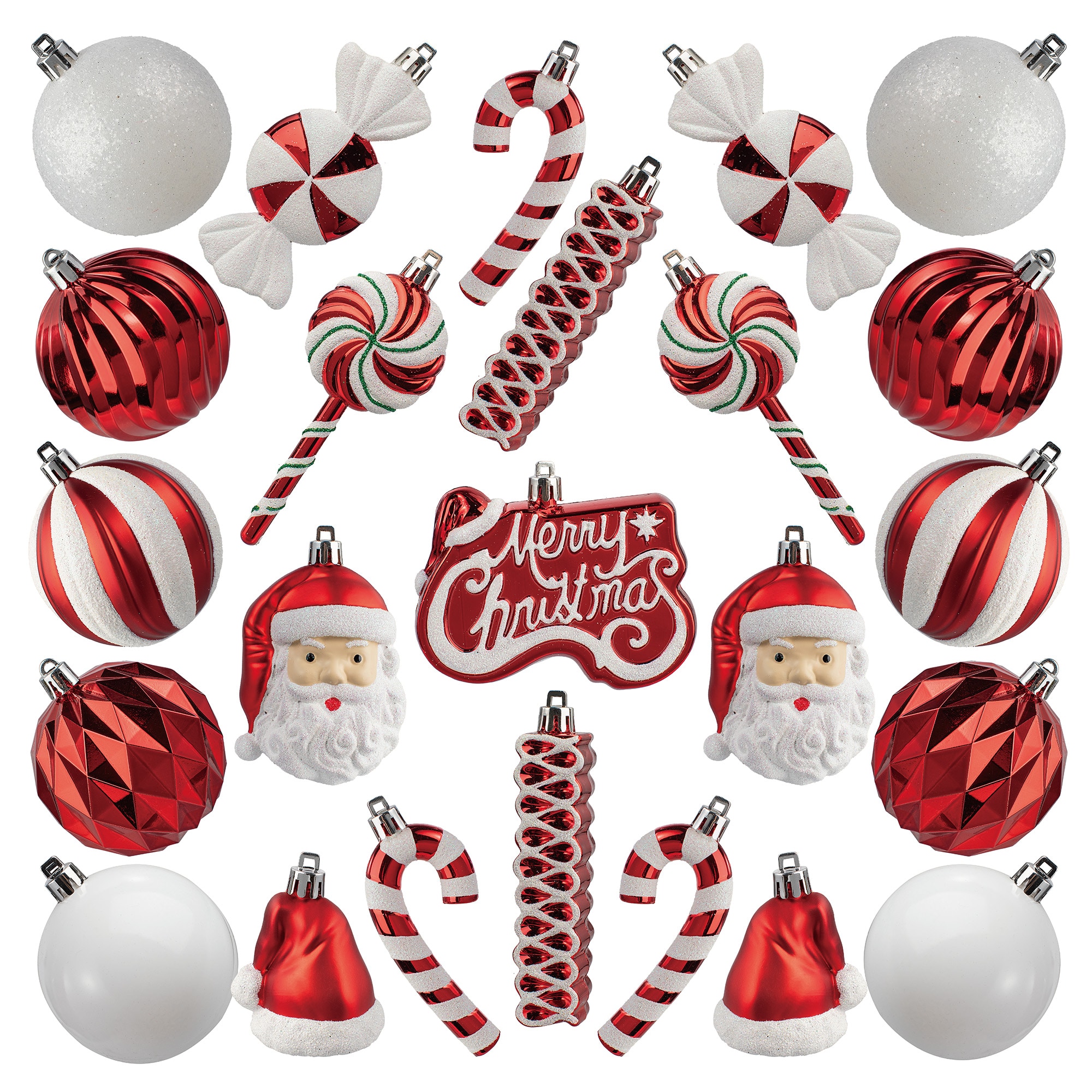 Holiday Living 48-pack Candy Cane Shatterproof Christmas Ornament Set