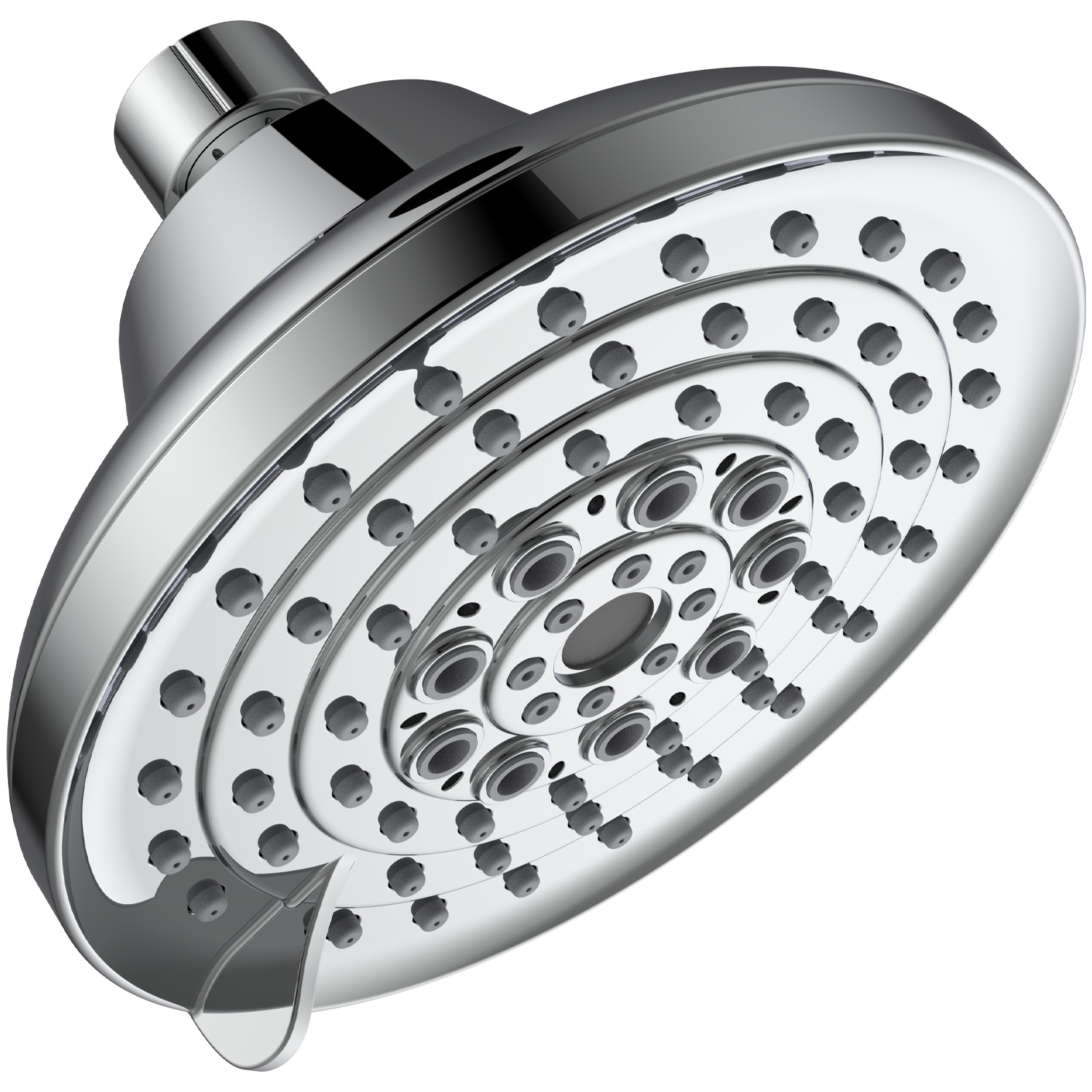 Blisstyle 6K2MSHUS 6 -Settings Chrome 4.72-in Round Fixed High Pressure Rain Shower Head 2.5 GPM