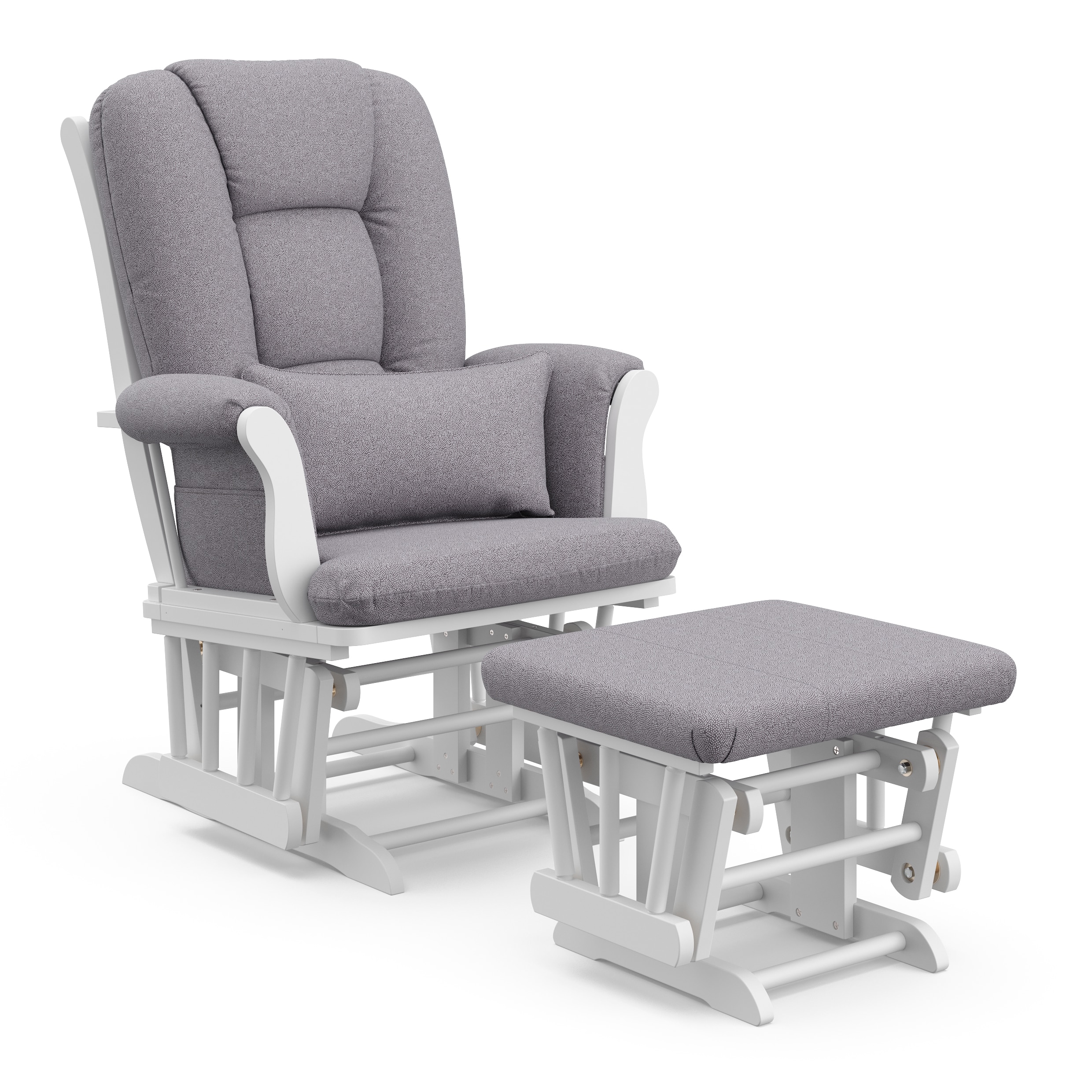 Storkcraft 06554-551 Casual White/Gray Swirl Glider Chair