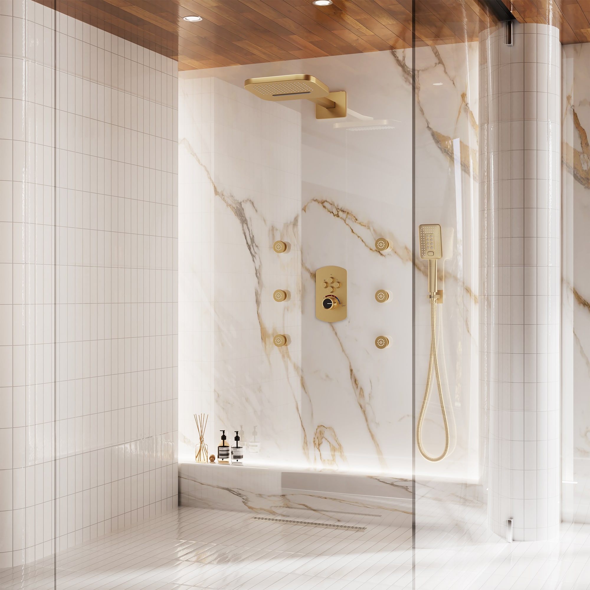 CASAINC WF-W98C03LSJ-12 Showerhead-Bar-Panels - View #2