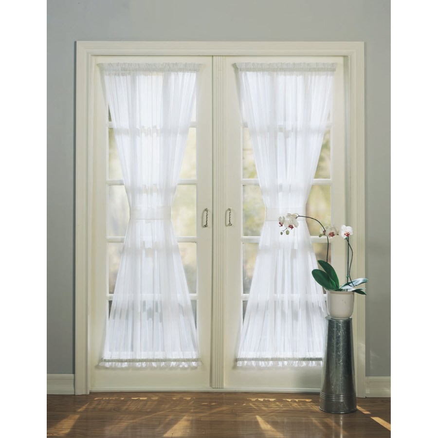 Style Selections 21617 72-in White Sheer Rod Pocket Single Curtain Panel