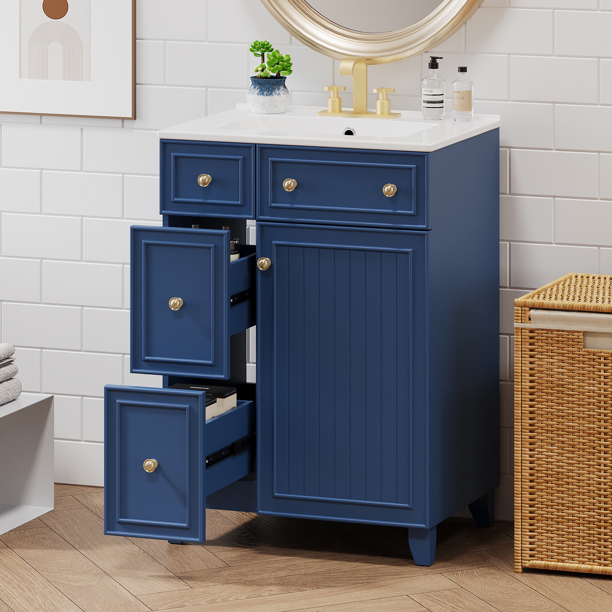 Homy Casa BVZC-W24-BL Bath-Vanity-Combo - View #2