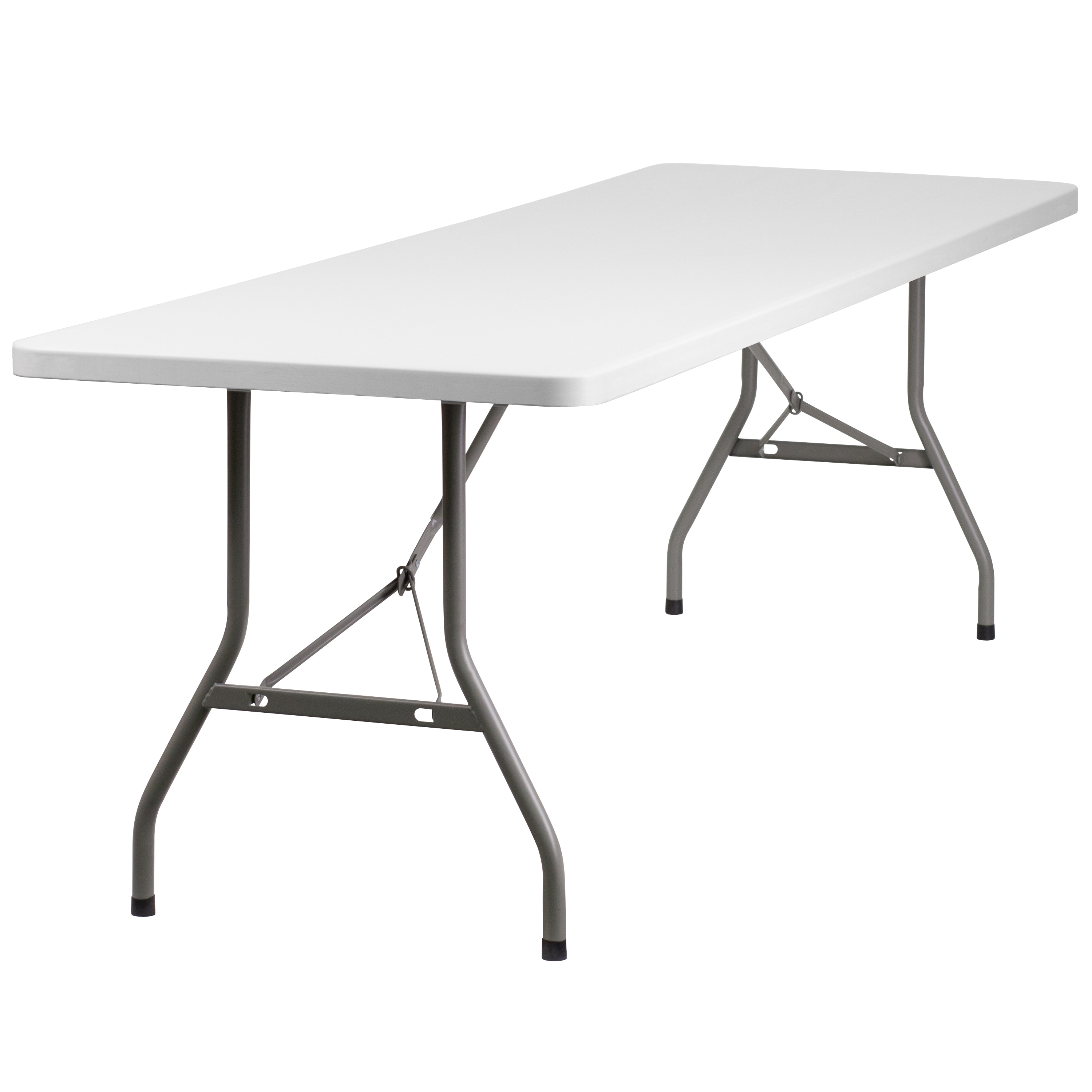 Folding Table 2.6FT Aluminum Rectangle Camping Buffet Wedding Market Garden Party Picnic Trestle Indoor Outdoor Work Top Table Foldaway Carry Handle