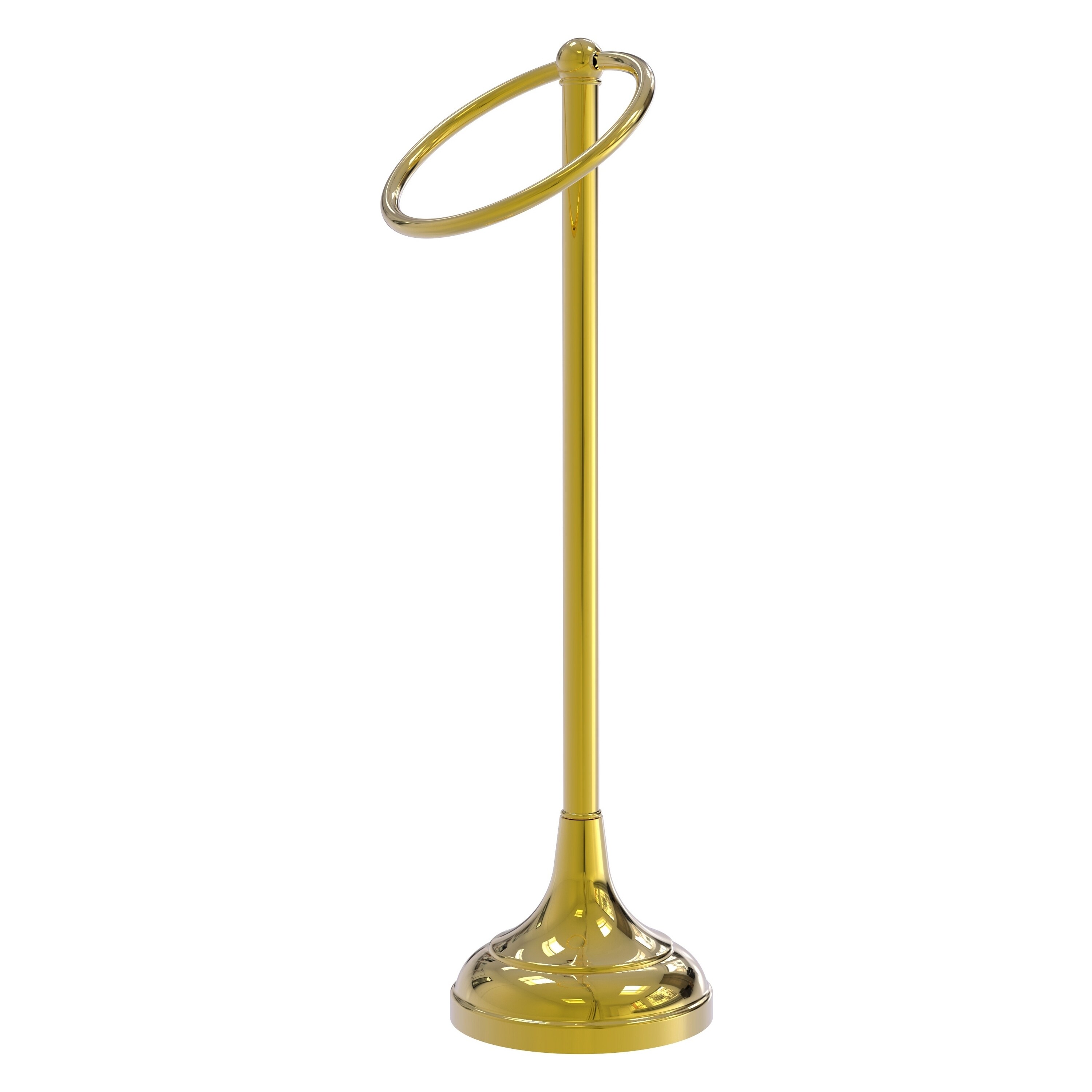 Allied Brass TR-10-PB Tribecca Polished Brass Freestanding countertop Single Towel Ring