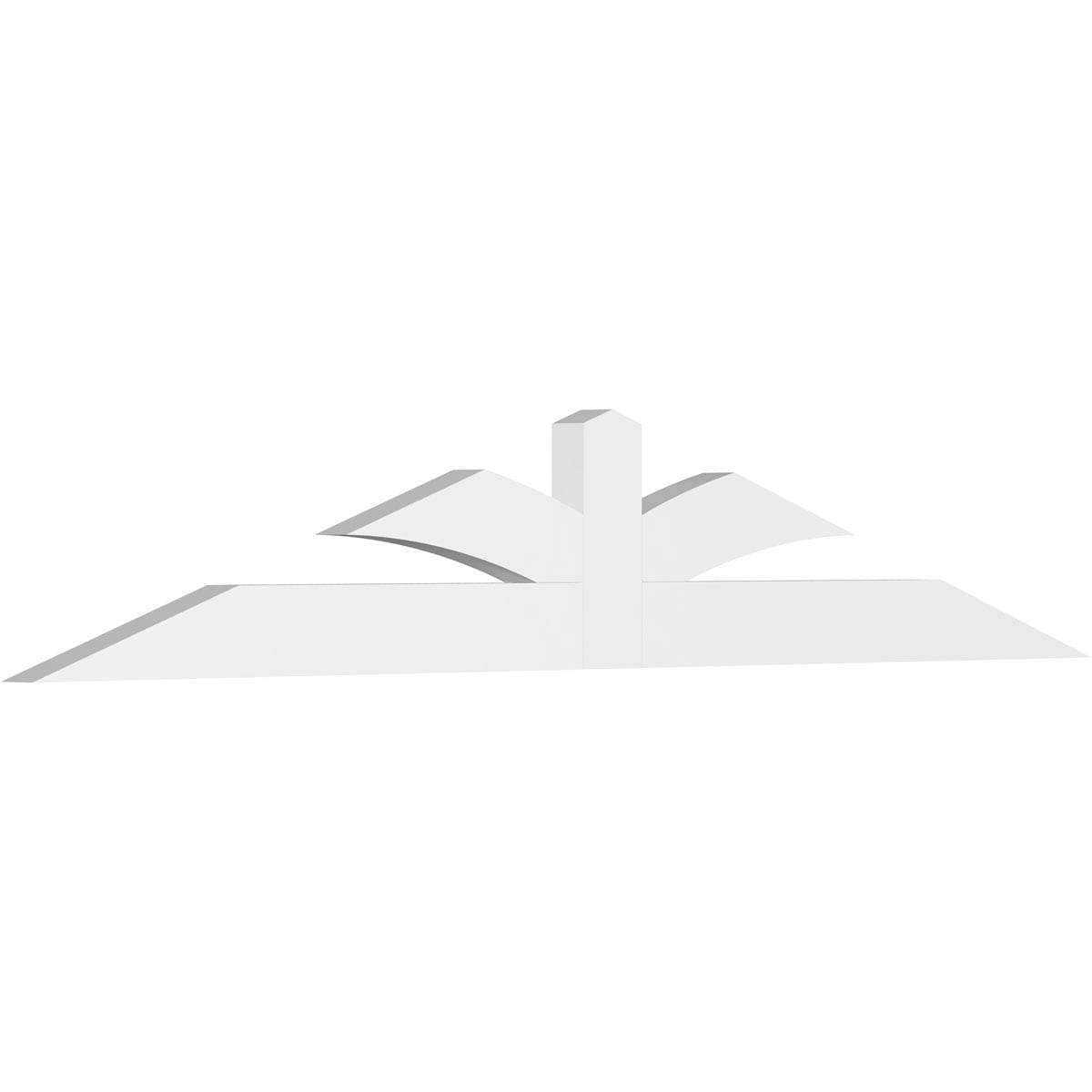 Ekena Millwork GBP072X12X0204RIC00 Richland White PVC Gable bracket