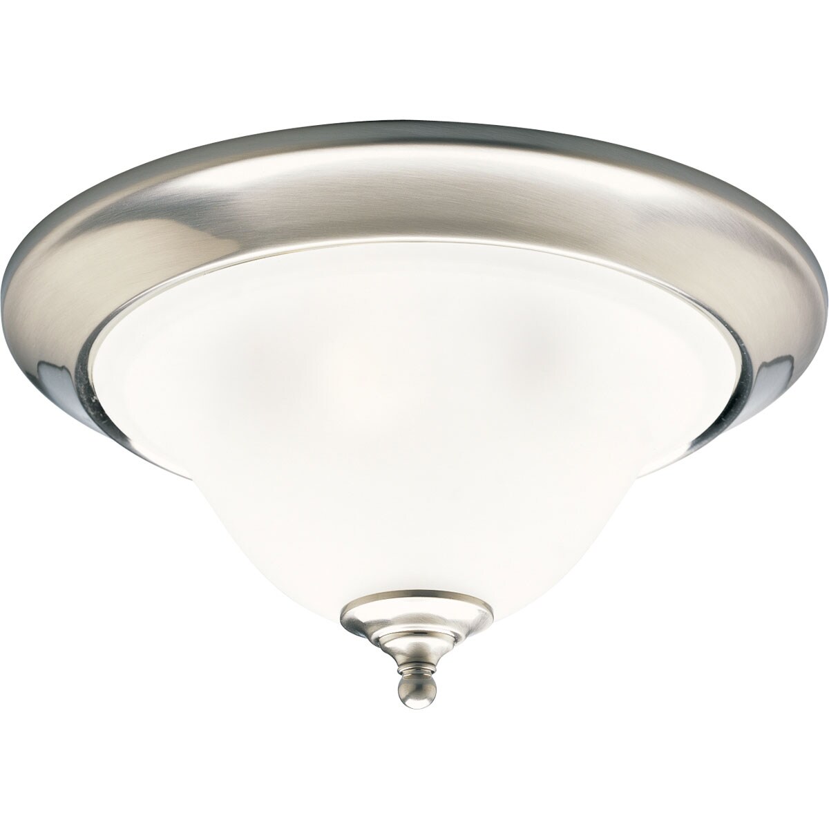 Progress Lighting P3477-09 Trinity 3-Light 17-in Brushed Nickel Flush Mount Light