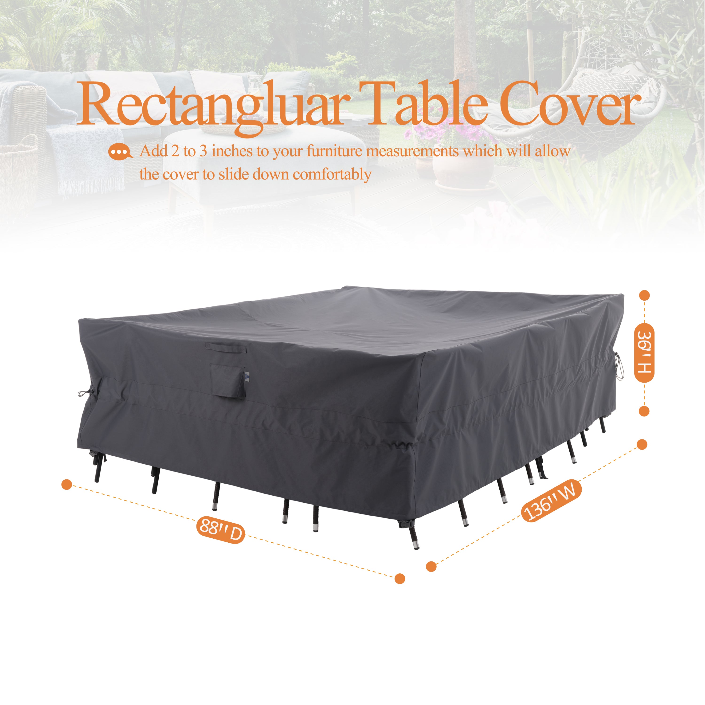 WJ-X3 WJ-X3-H44 Patio-Furniture-Covers - View #2