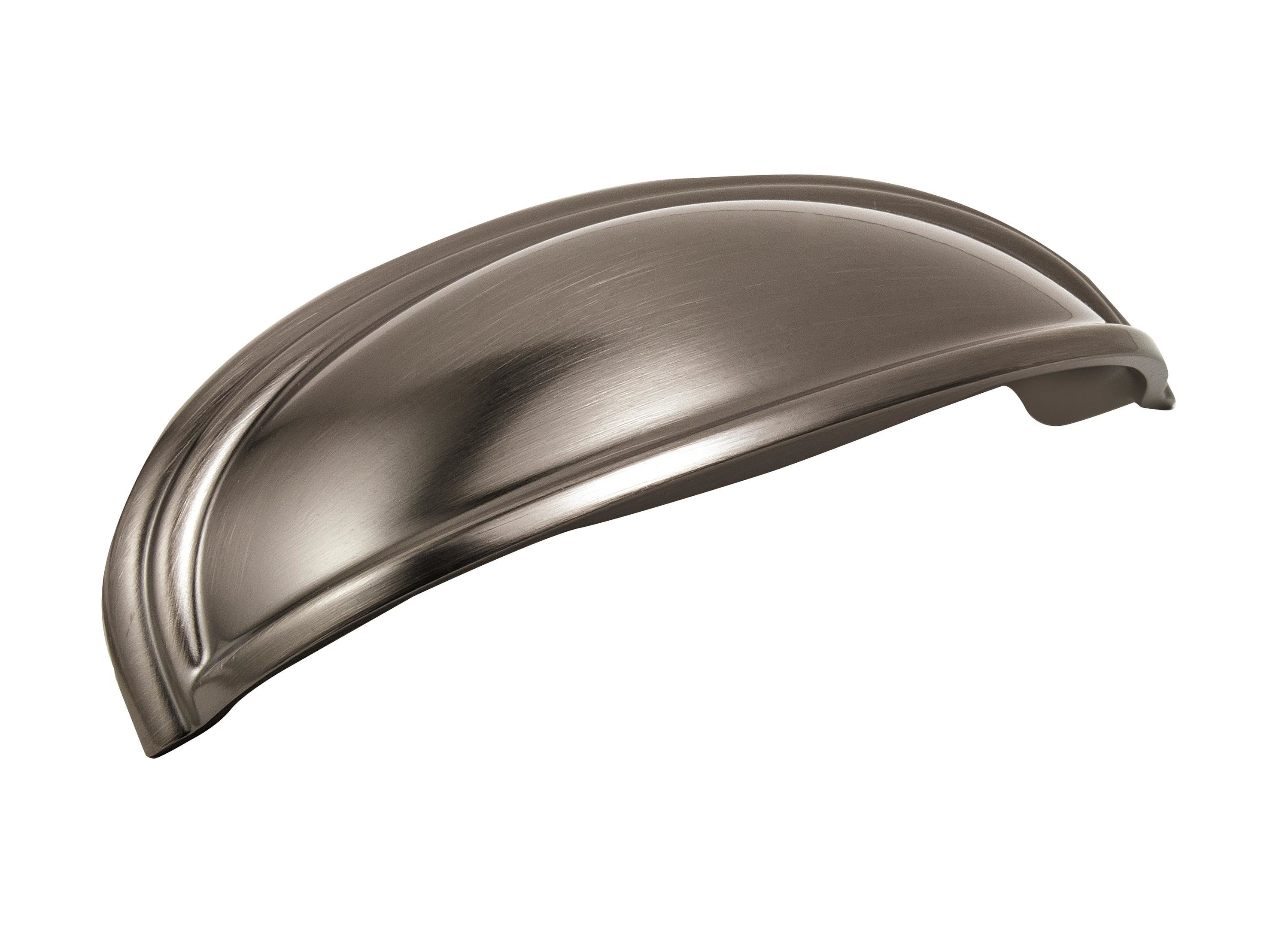 Gunmetal Steel 4-Inch Cup Pull with Mounting Hardware