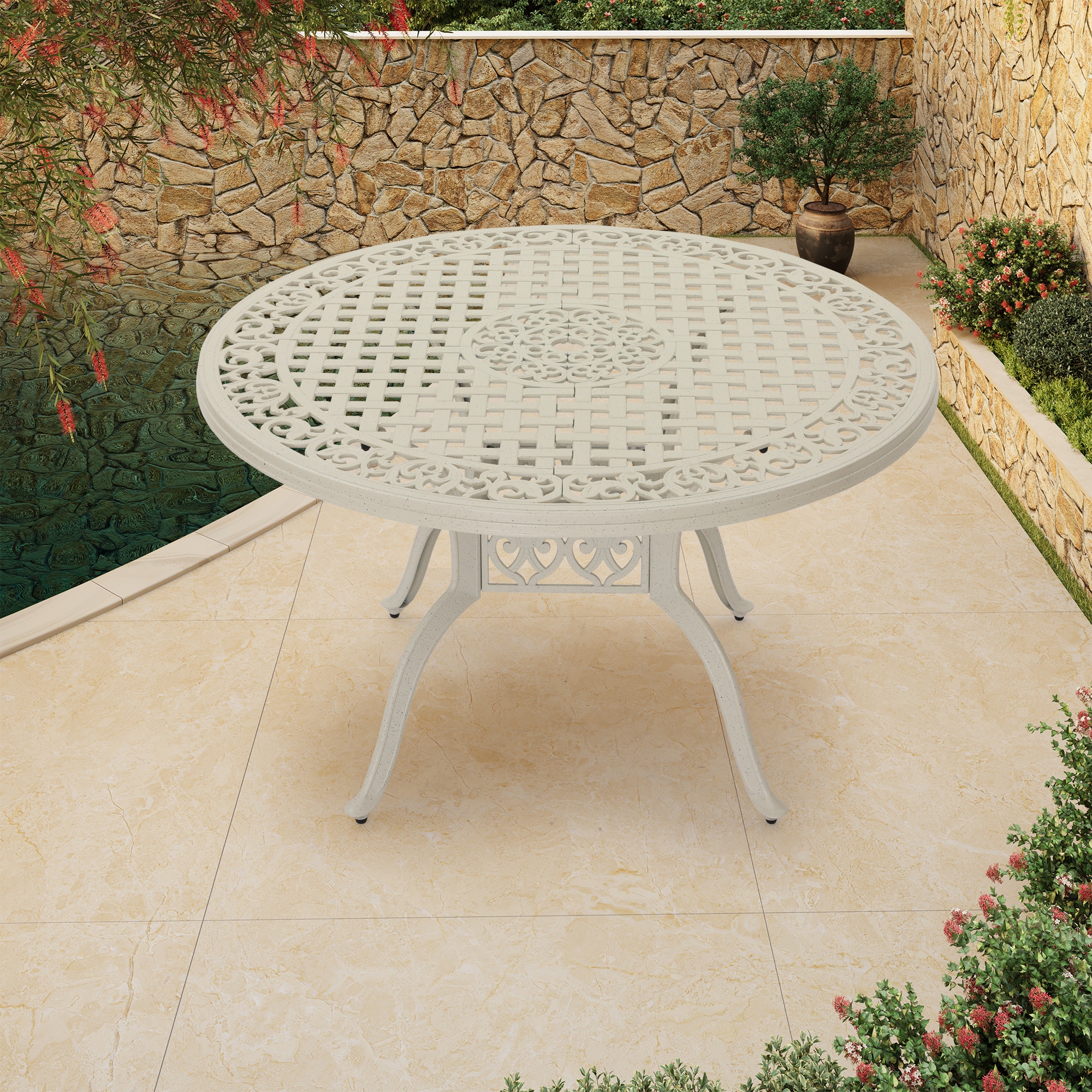 Clihome CL-XG120TEL-WH Patio-Tables - View #5