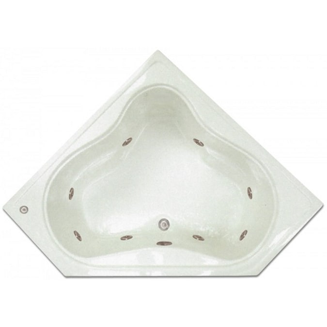 Home And Garden 22 75 In W X 54 L White Acrylic Corner Center Drain Drop Whirlpool Tub The Bathtubs Department At Com - What Size Is A Garden Tub