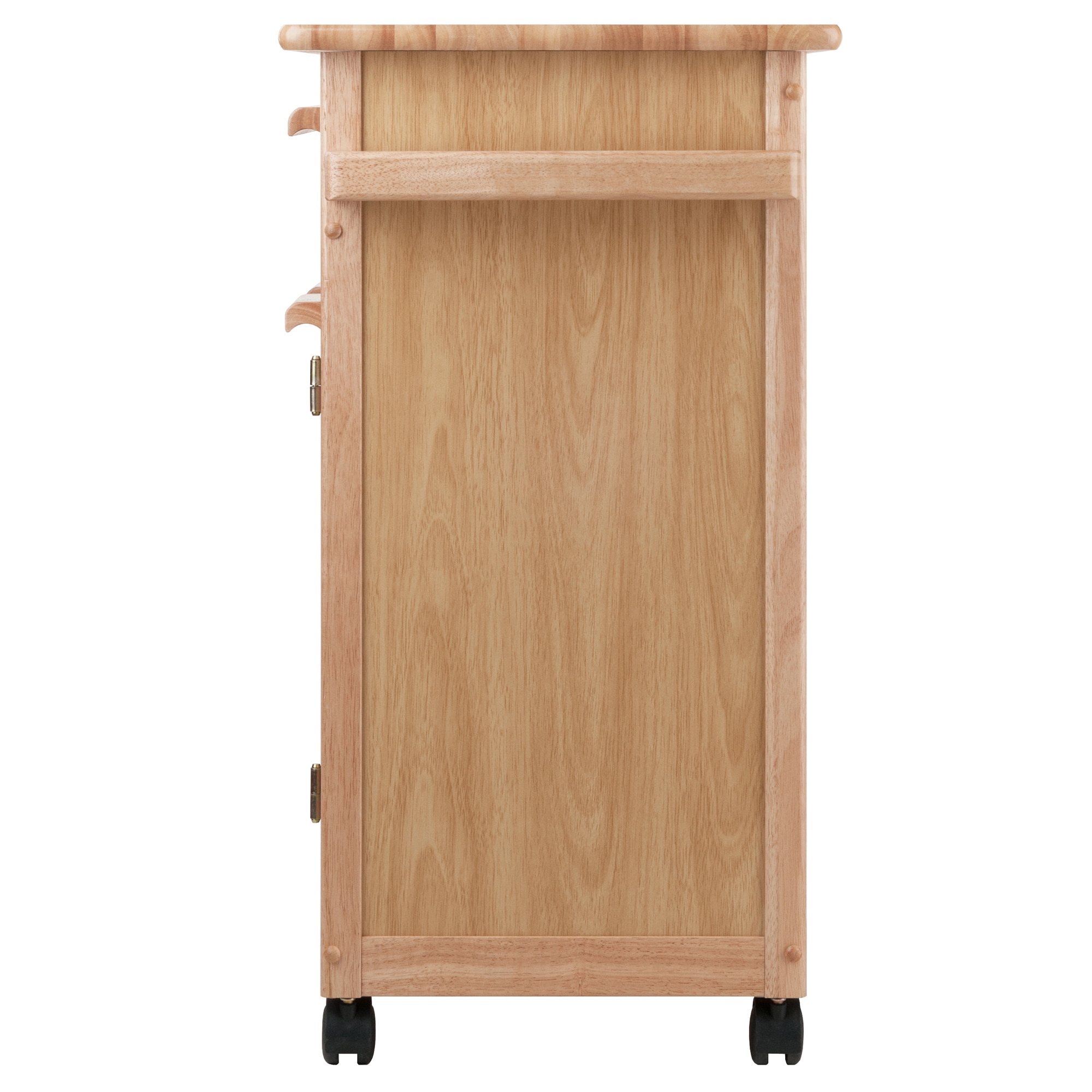 Winsome Wood Brown Composite Base with Composite Wood Top Rolling Kitchen Cart (18.2-in x 26.9-in x 34.5-in)