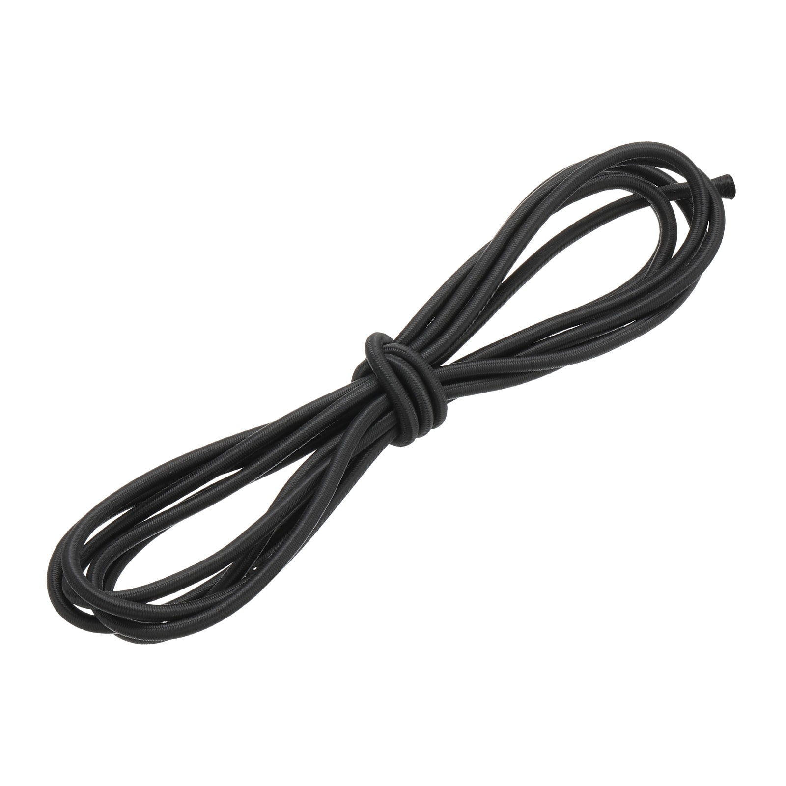 PATIKIL 3/16inch x 10inch Bungee Shock Cord 5mm Thick Kayak Stretch String Rope Heavy Elastic Rope Marine Tie-Down Strap for Kayaking Boating Camping Black