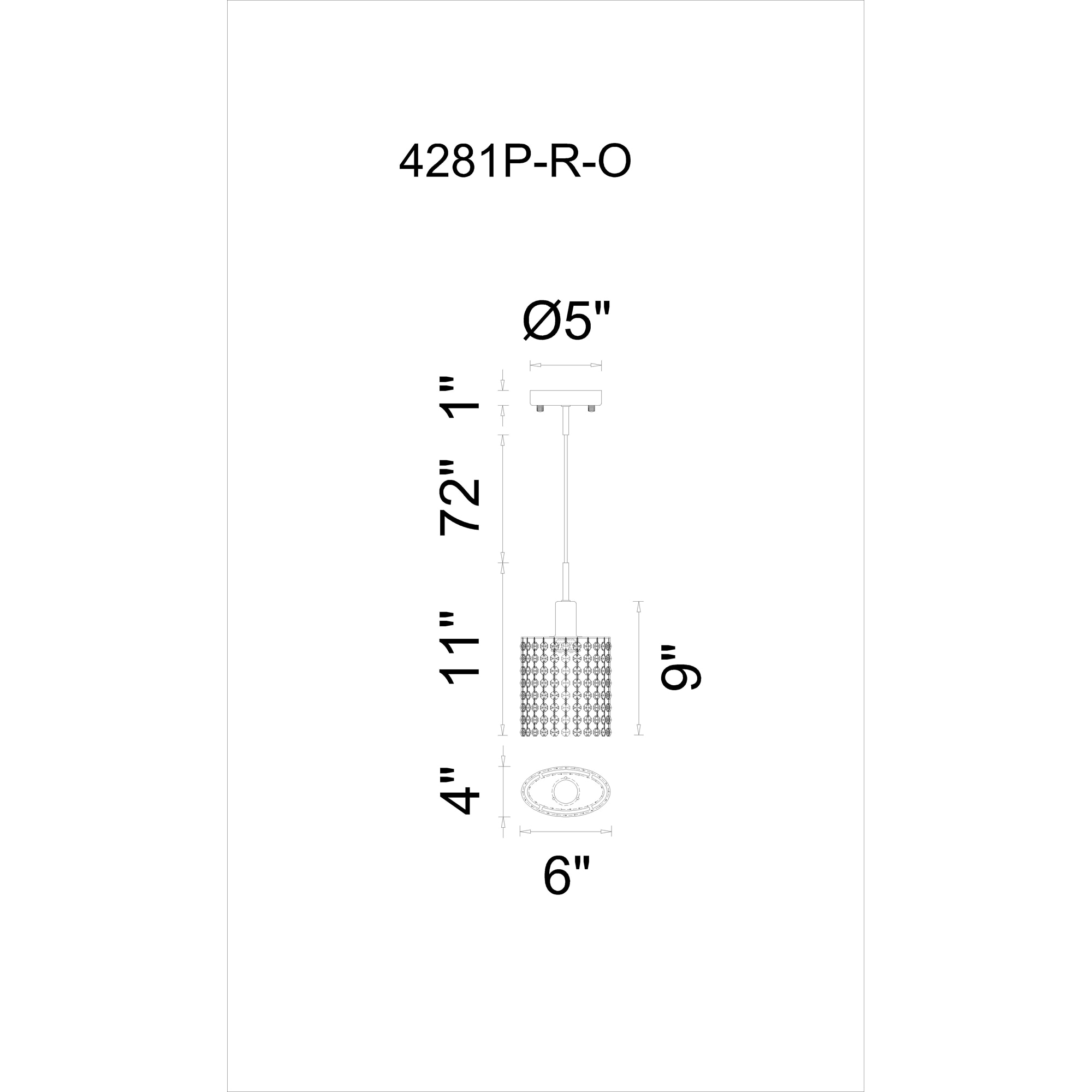 CWI Lighting 4281P-R-O-C-CRYSTAL Pendant-Lights - View #3