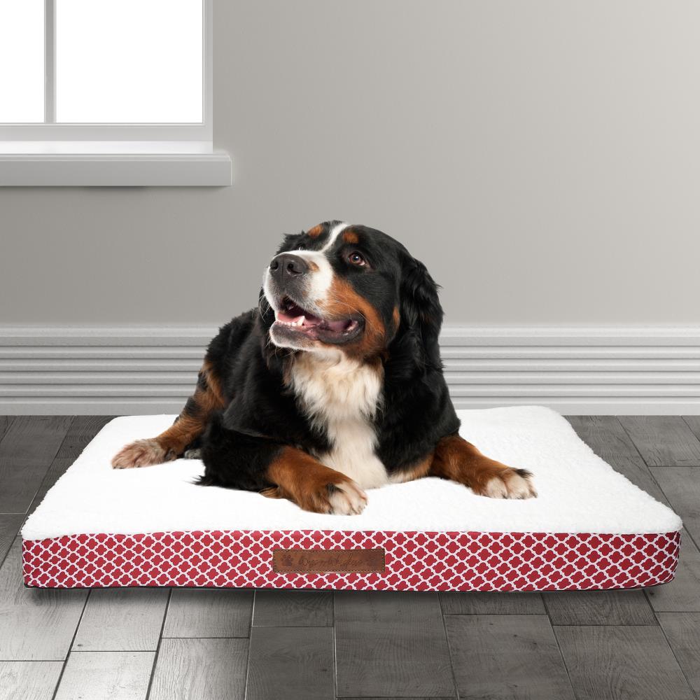 Duck River Textile CEHGT=12 /15932 Rectangular Garnet Polyester Orthopedic Dog Bed ( Extra Large)