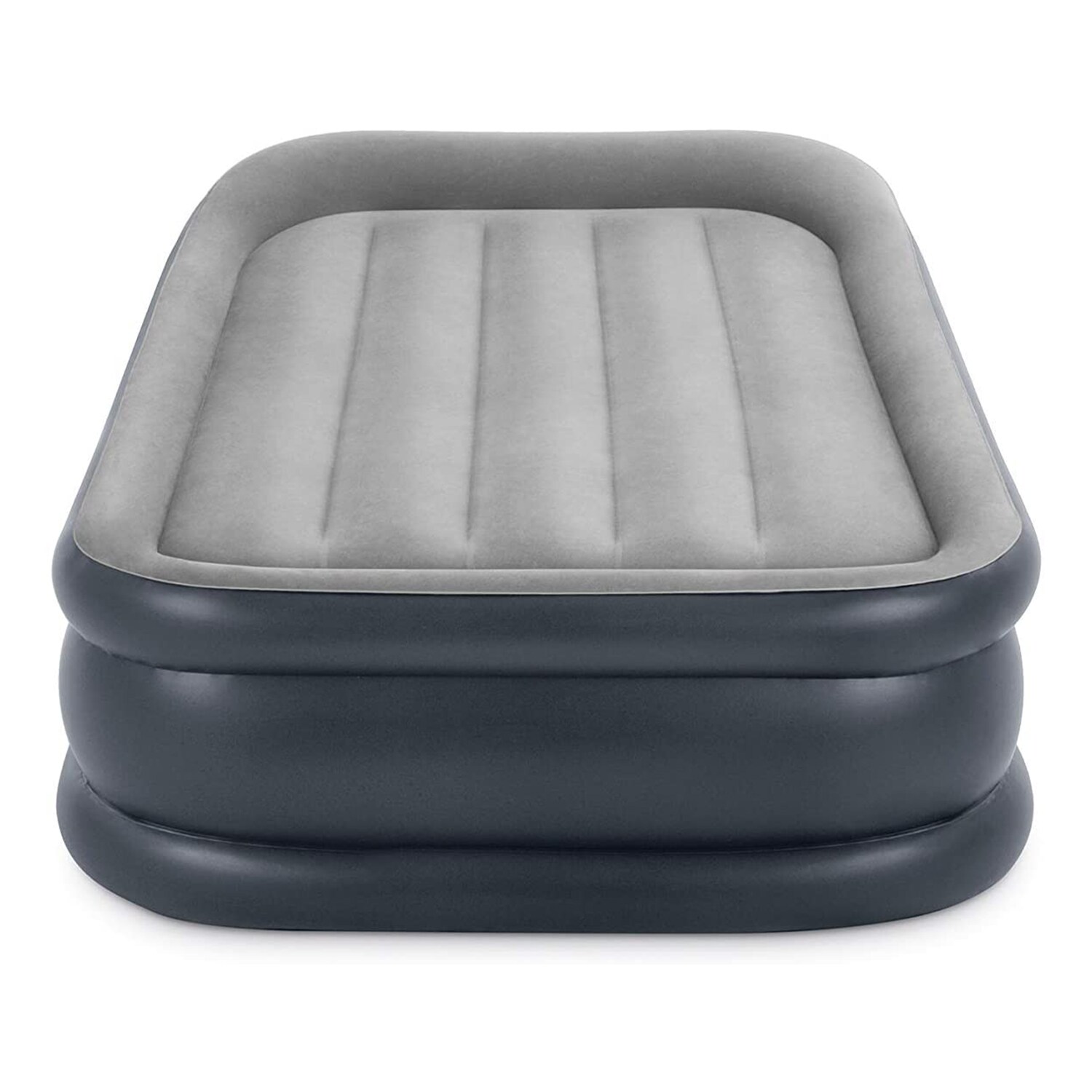 Intex Dura Beam Deluxe Pillow Raised Airbed Mattress - Twin, Gray ...