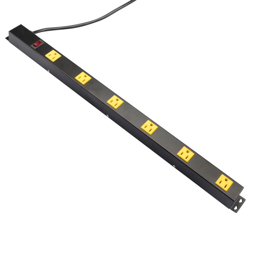  03200 3-ft 6-Outlet Indoor Black Power Strip