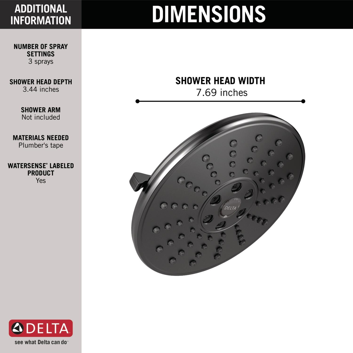 Delta 52688-BL Fixed-Showerhead - View #3