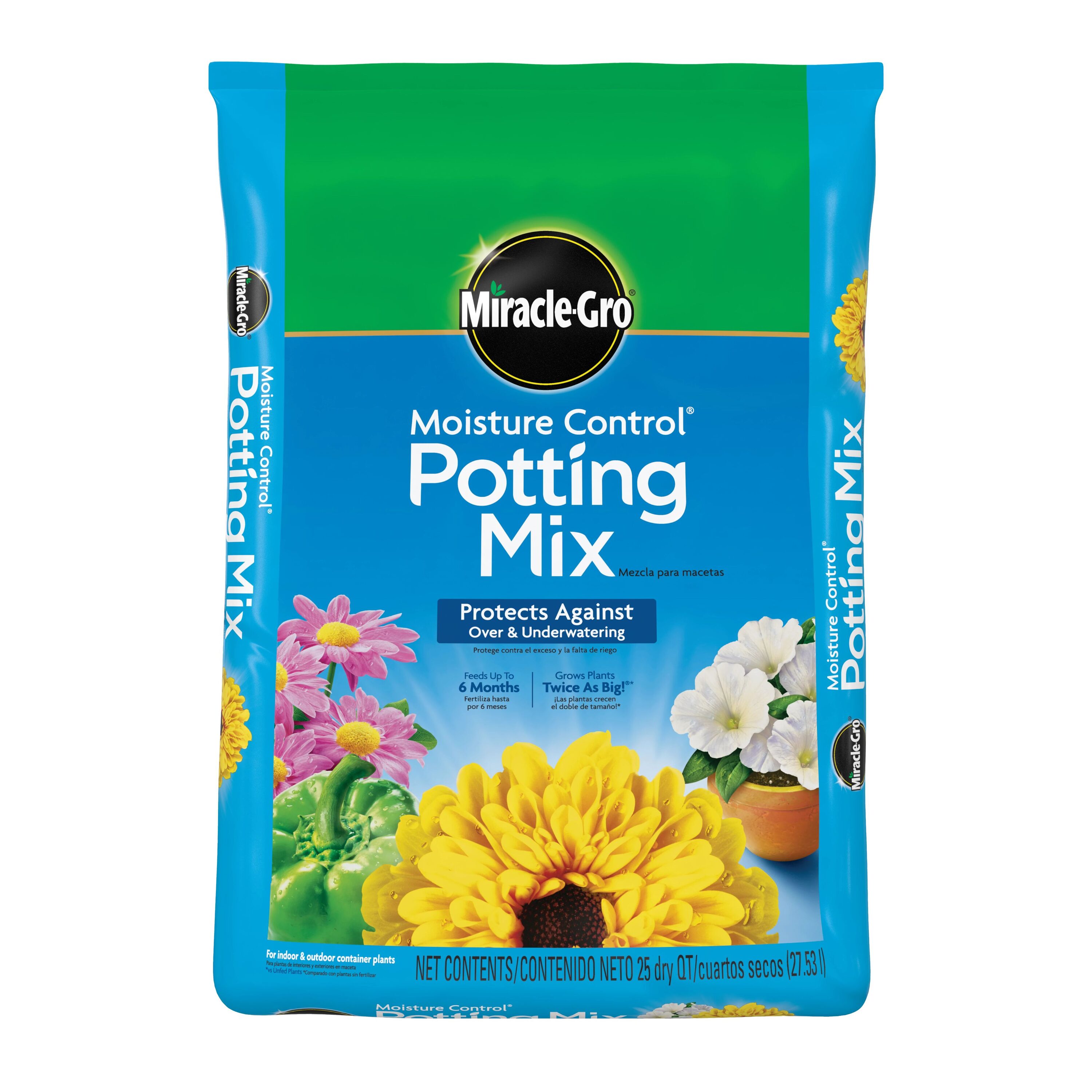 Miracle-Gro Moisture Control 25-Quart All-purpose Potting Soil Mix ...