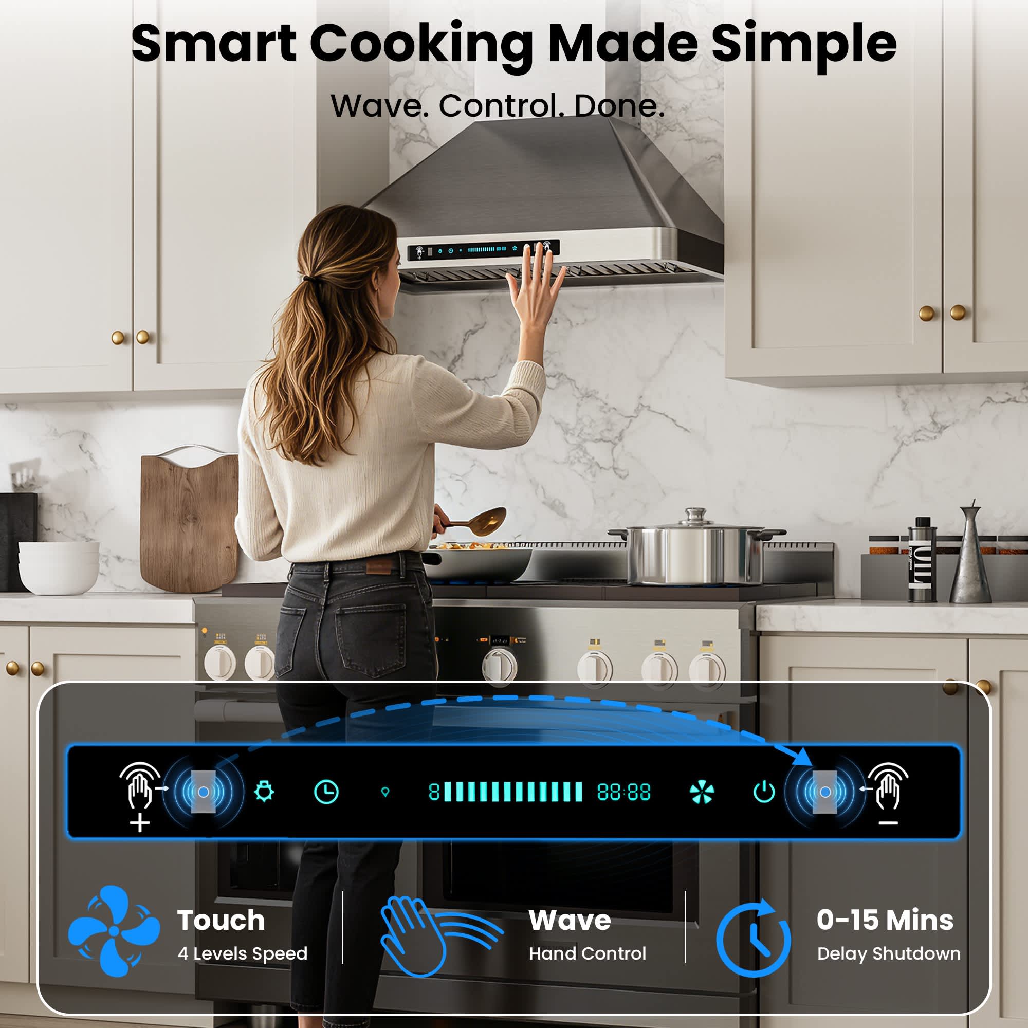 DIVAN DHP02-R-30-GC Wall-Mounted-Range-Hoods - View #4