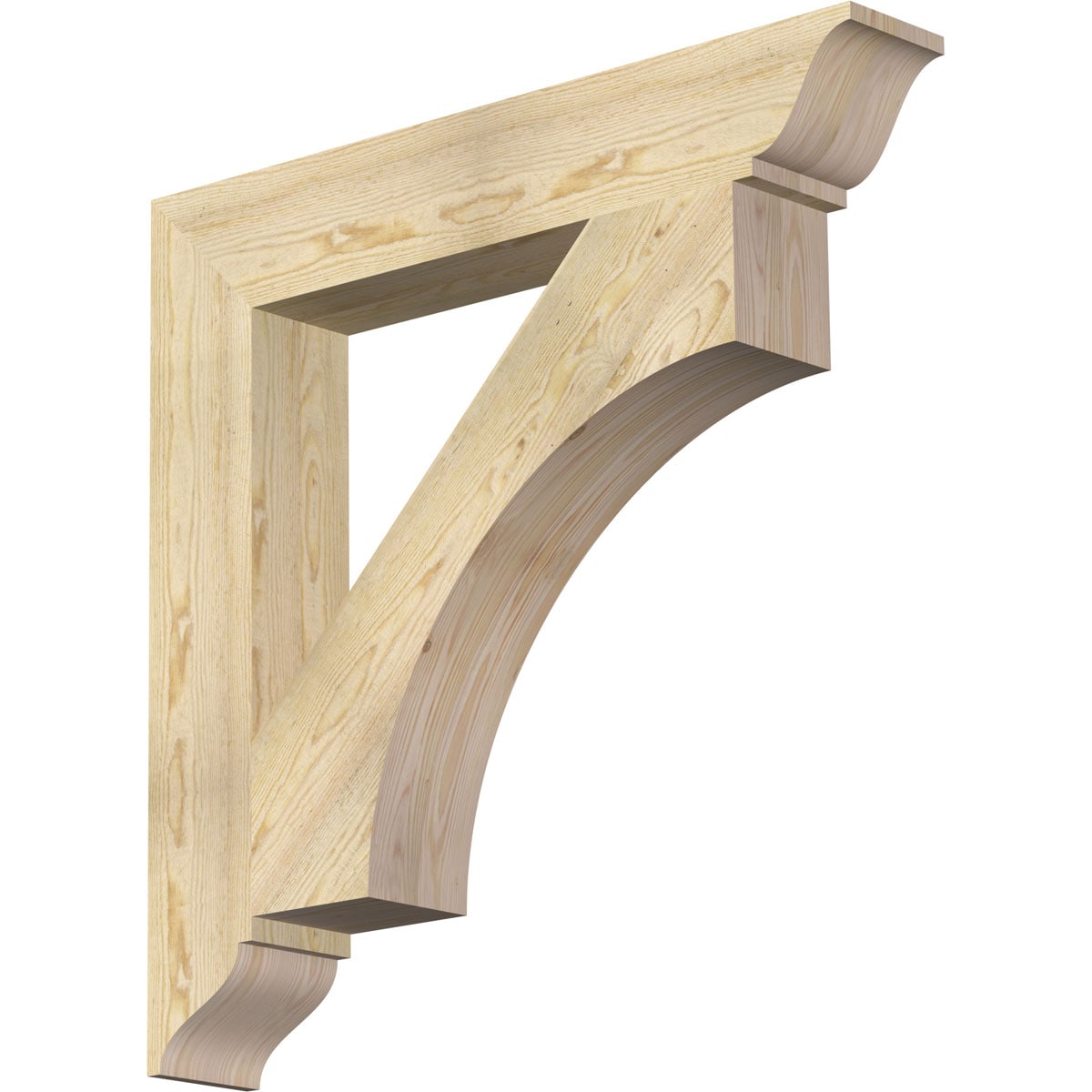Ekena Millwork BKT06X38X38WTL01RDF Westlake traditional rough sawn 6-in x 38-in x 38-in Douglas fir Brown Wood Standard bracket